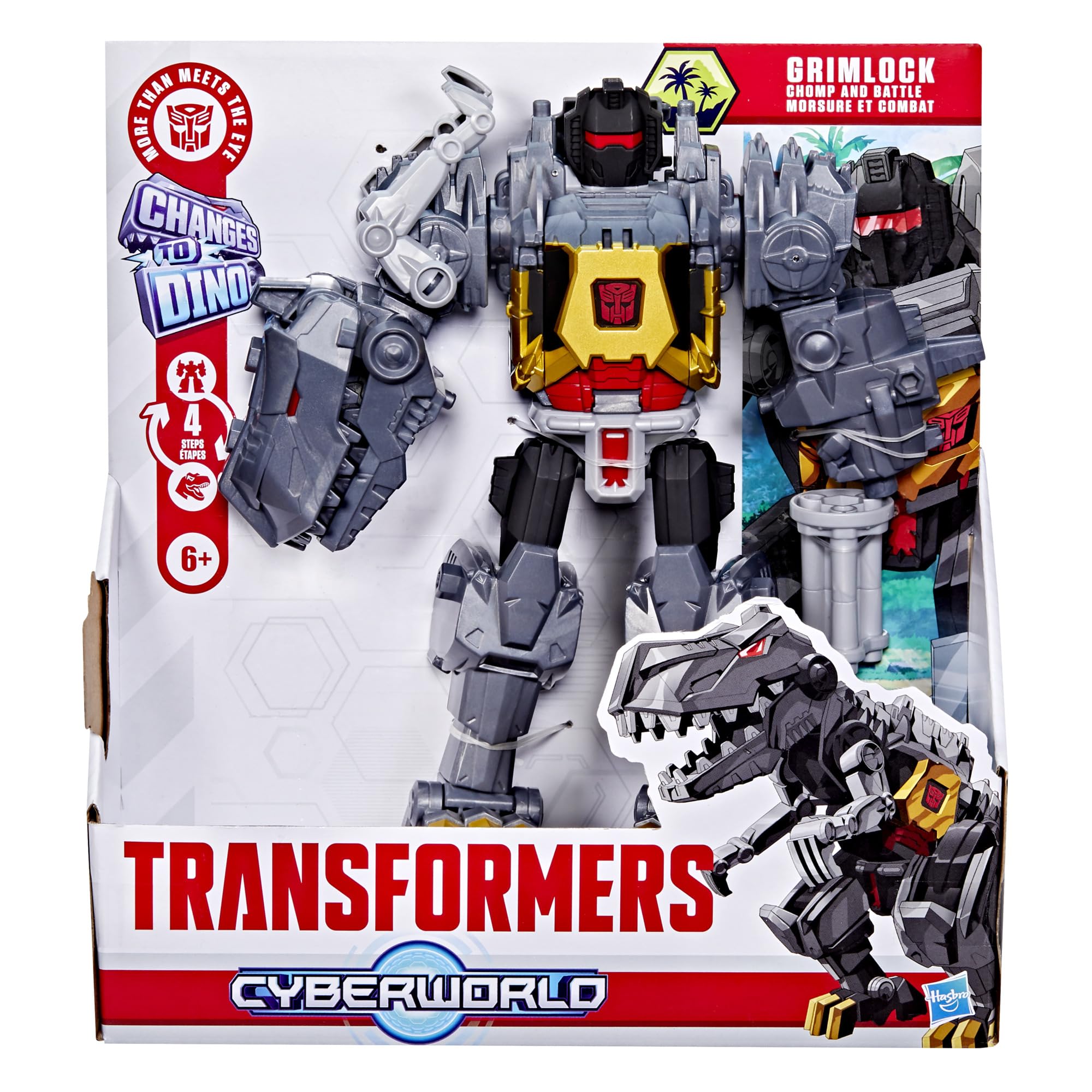 Transformers Grimlock CYBERWORLD Action Figure - 22.5 cm Robot/Dinosaur | 4-Step Conversion | Ages 6+ 2