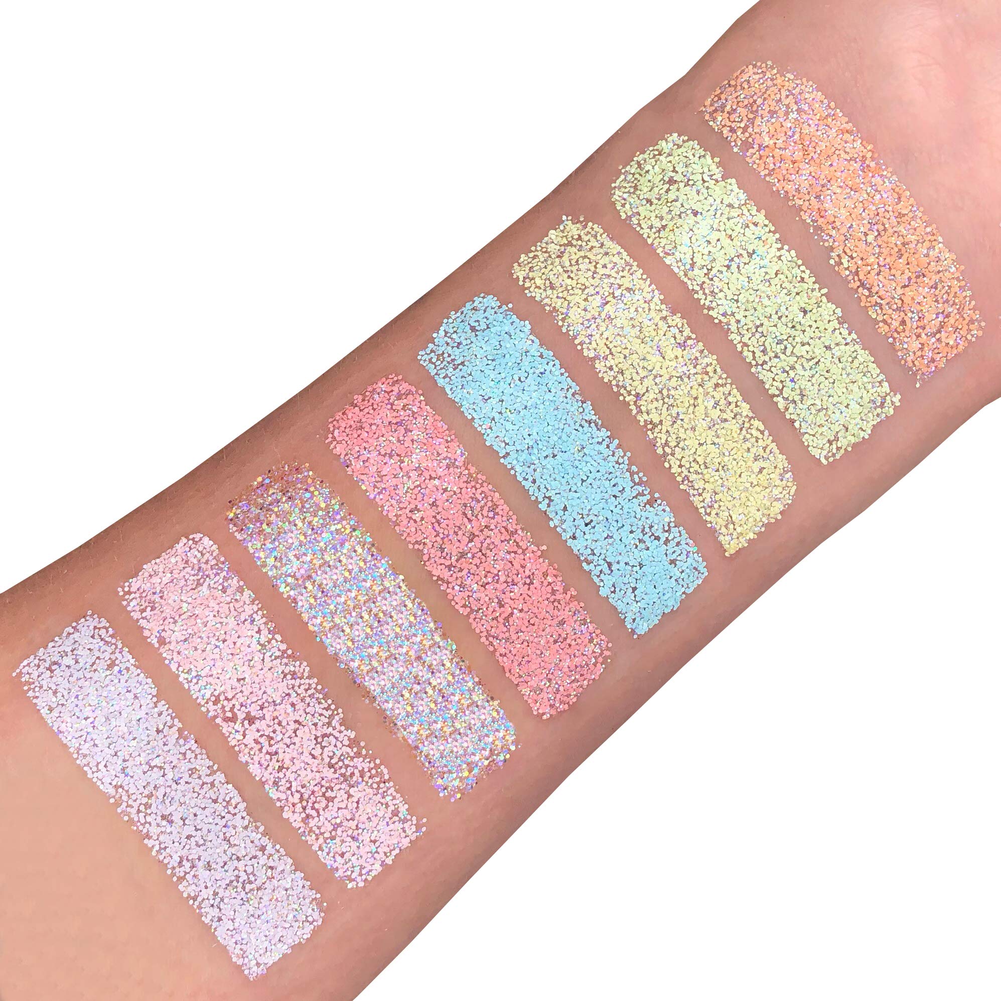 Moon Glitter Pastel Glitter Shakers - Coral - Cosmetic Grade Glitter for Face, Body, Nails, Hair, Lips - 5g 2