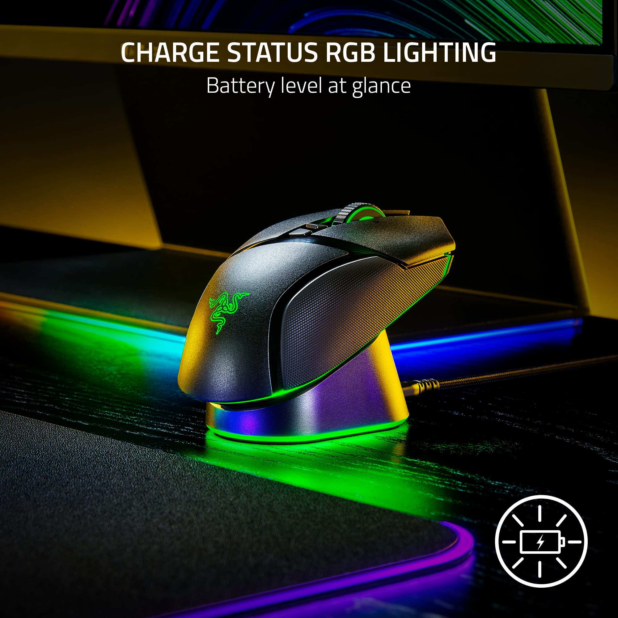 Razer Mouse Dock Pro & Charging Puck - Magnetic Wireless Charging Dock with 8K Hz Transceiver for PC Gaming 5