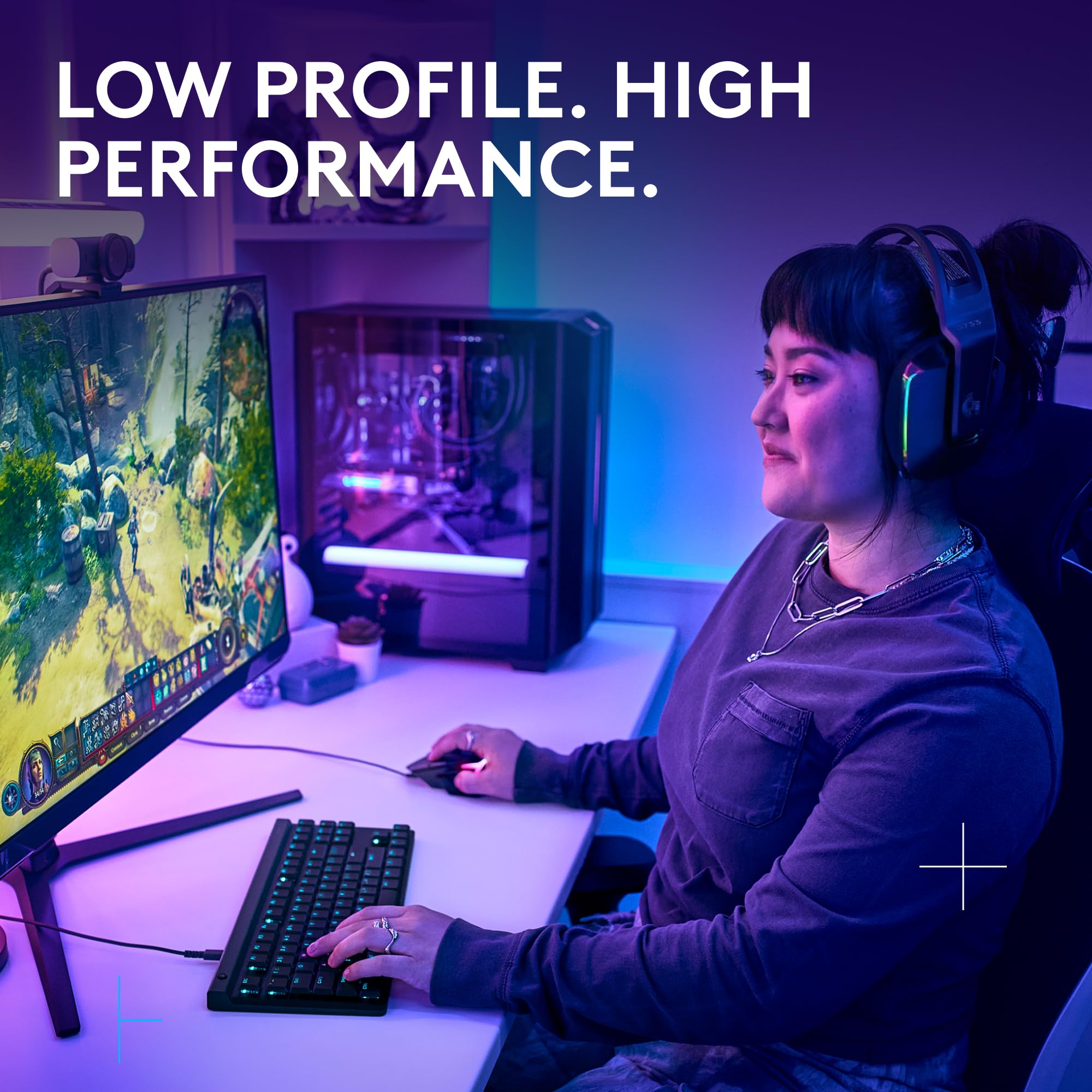 Logitech G G515 TKL Wired Low Profile Gaming Keyboard with GL Mechanical Switches and LIGHTSYNC RGB 2
