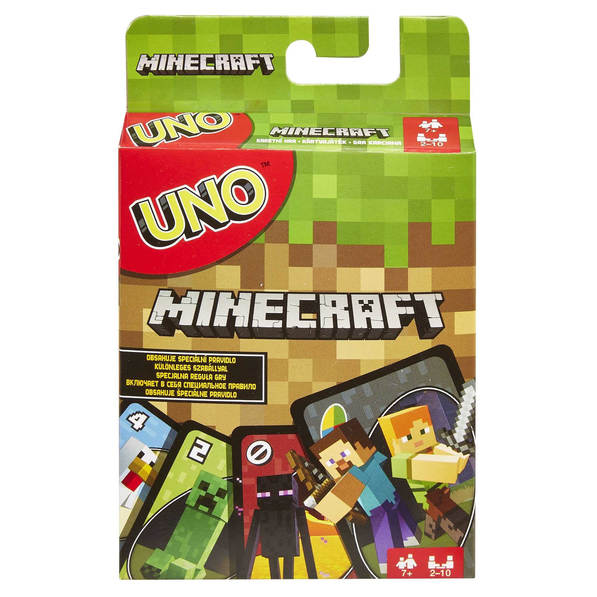 Mattel Games Uno Minecraft Card Game - Special Creeper Rule Card | Multilingual | Unisex Children 1