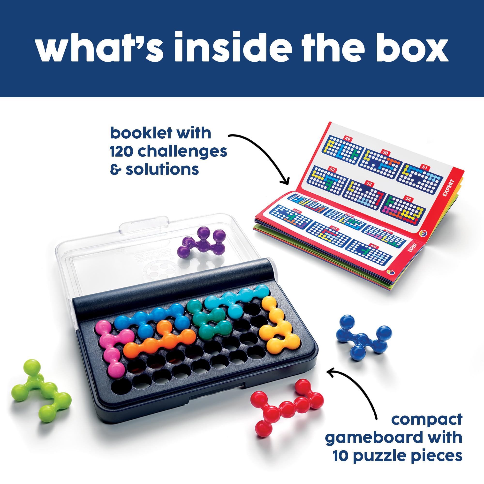 SmartGames IQ Fit - 120 Brain-Challenging Logic Puzzles | Portable Travel Game 2