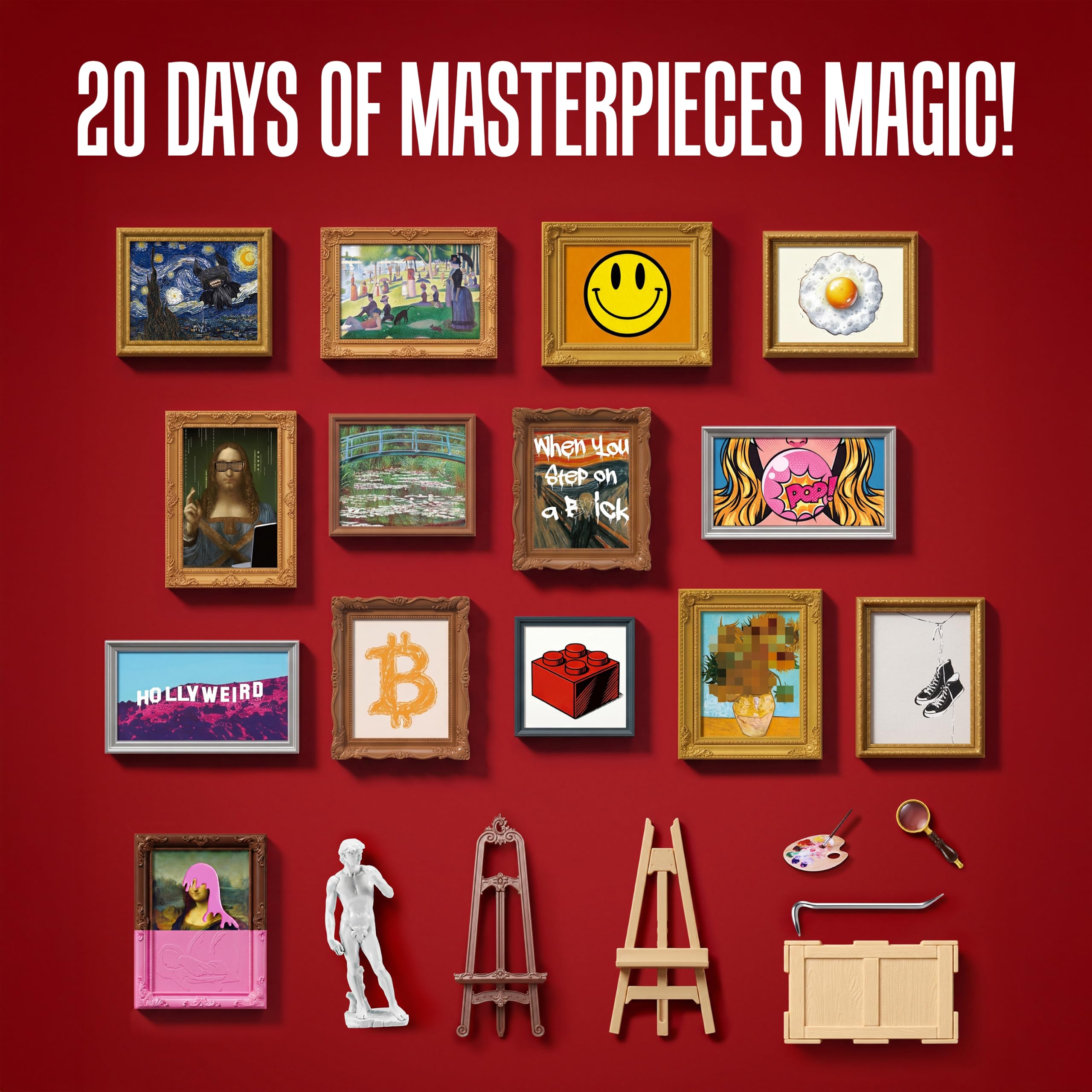 Mini Brands Mini Masterpieces Advent Calendar Series 1 - 20 Days of Art Discovery | Plastic