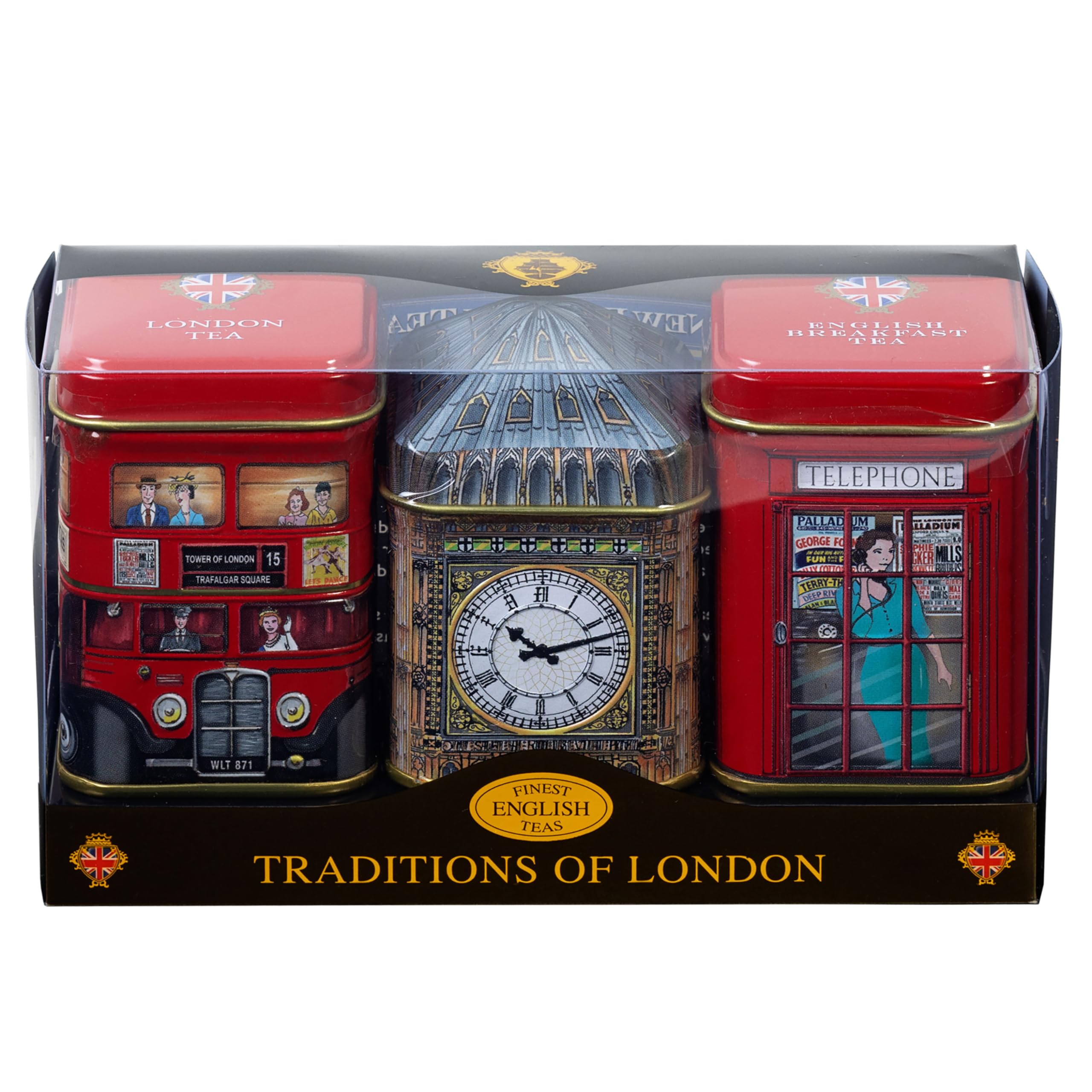 New English Teas Traditions of London Mini Tin Triple Pack Loose Tea 65 g 5