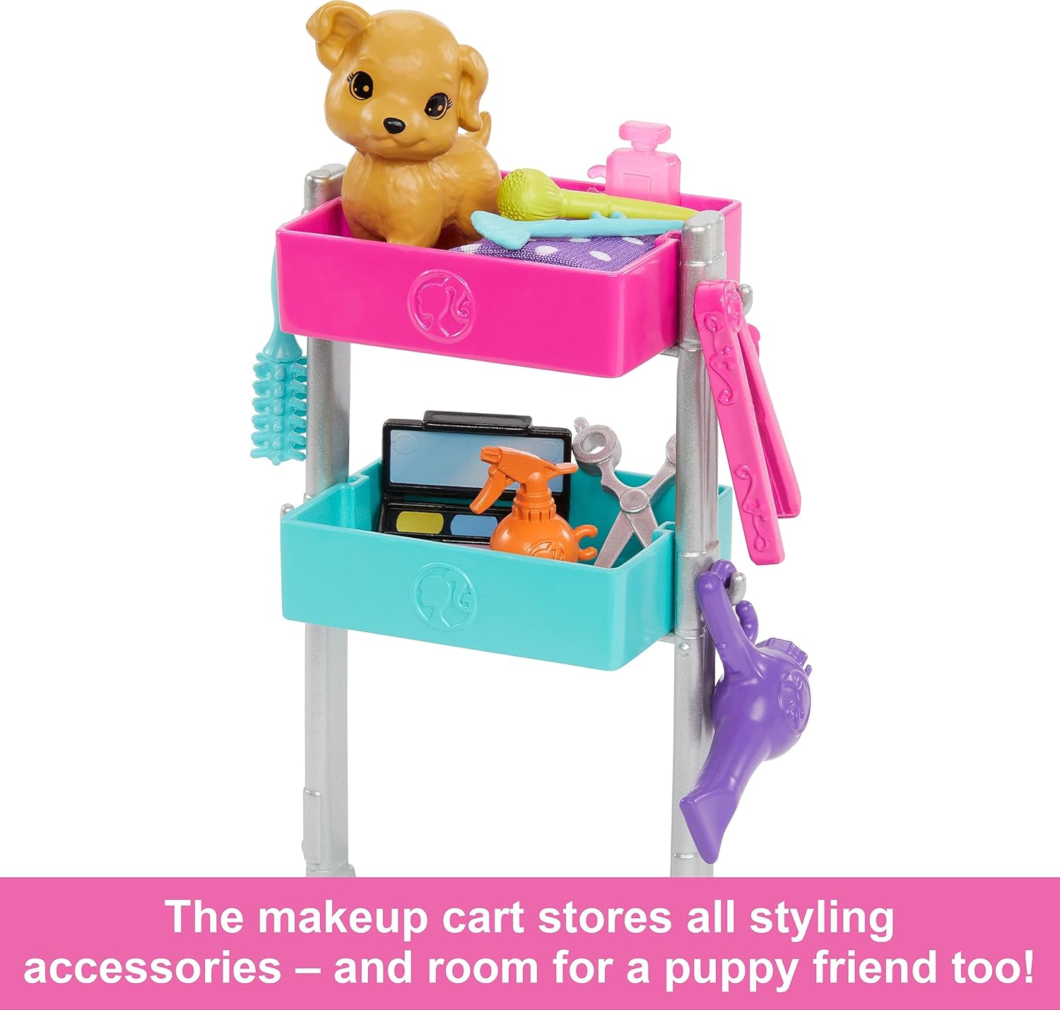 Barbie "Malibu" Stylist Doll & 14-Piece Hair & Makeup Playset - Role Play for Kids 3+ 5