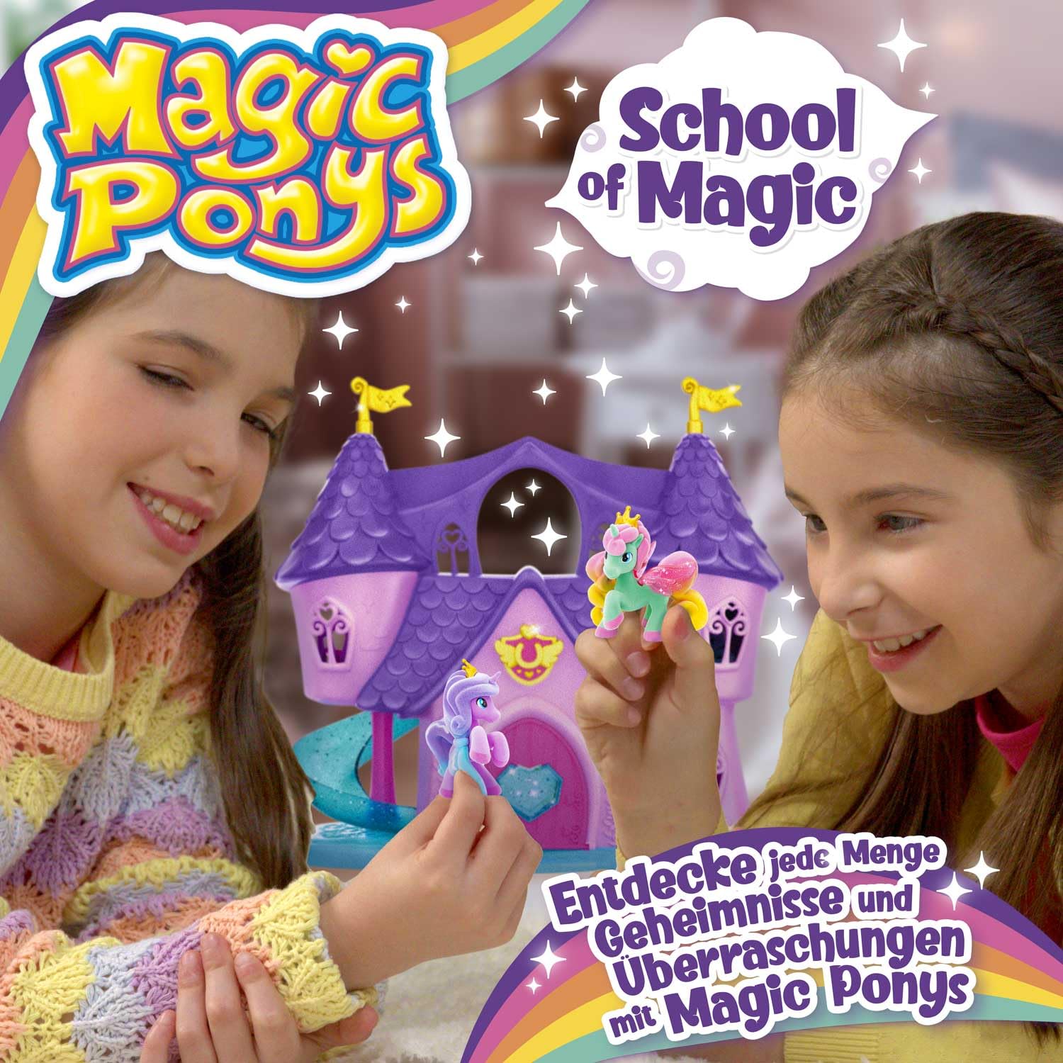 CRAZE Magic Ponys School Playset with Glow-in-the-Dark Pony Figure | Ages 3+ 5