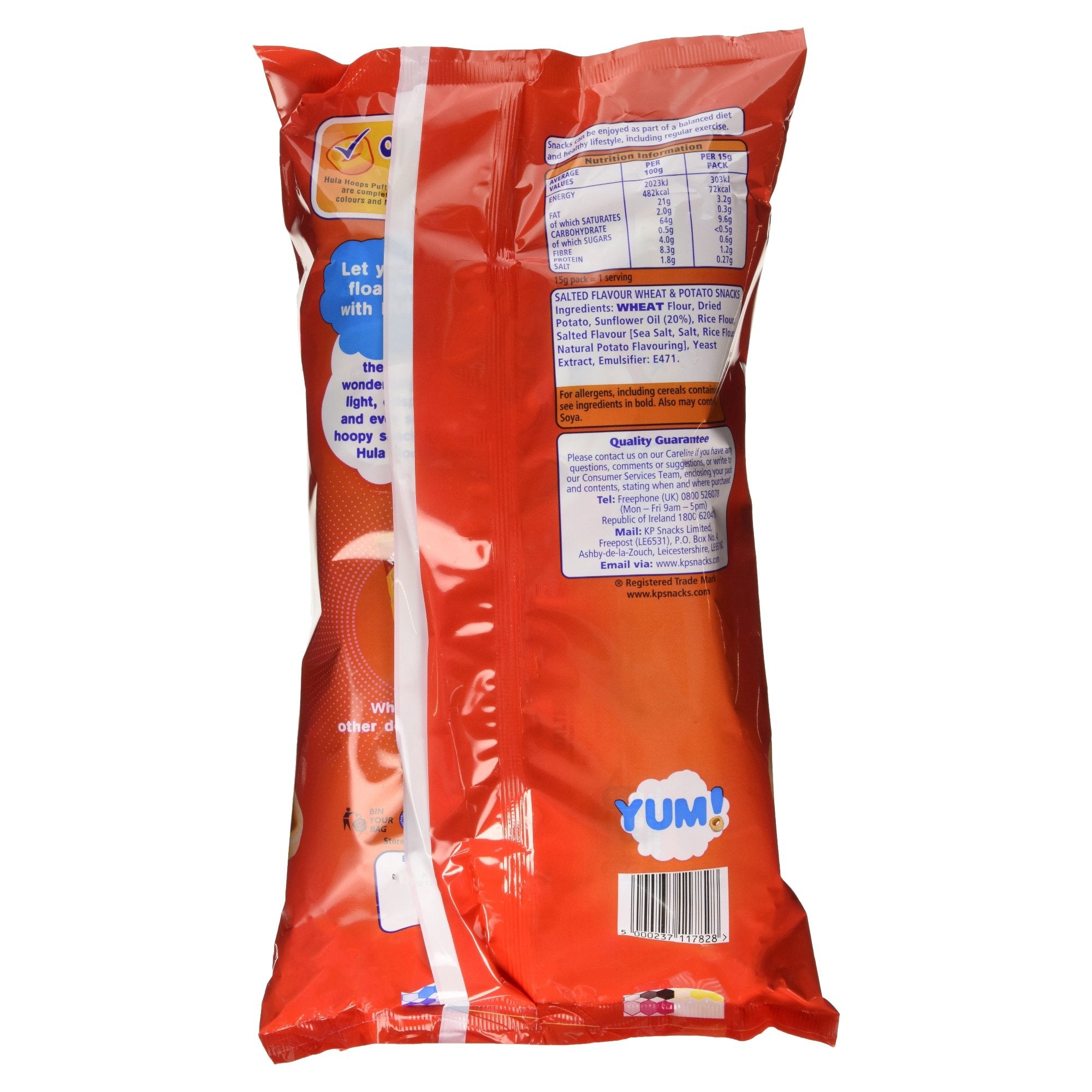 Hula Hoops Puft Salted Multipack - 6 x 15g Bags