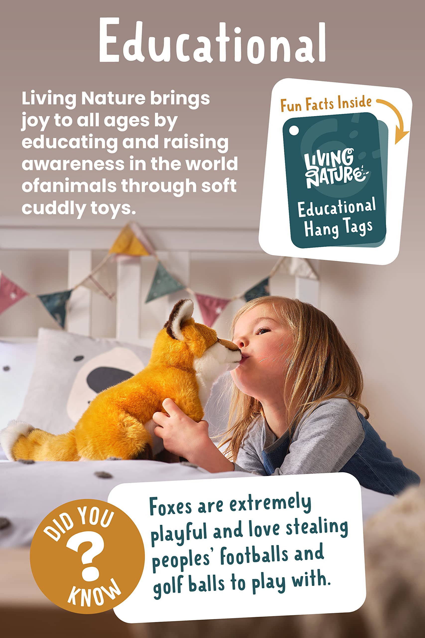 Living Nature Common Seal Pup Plush Toy - Realistic Soft Stuffed Animal with Educational Fact Tag 8