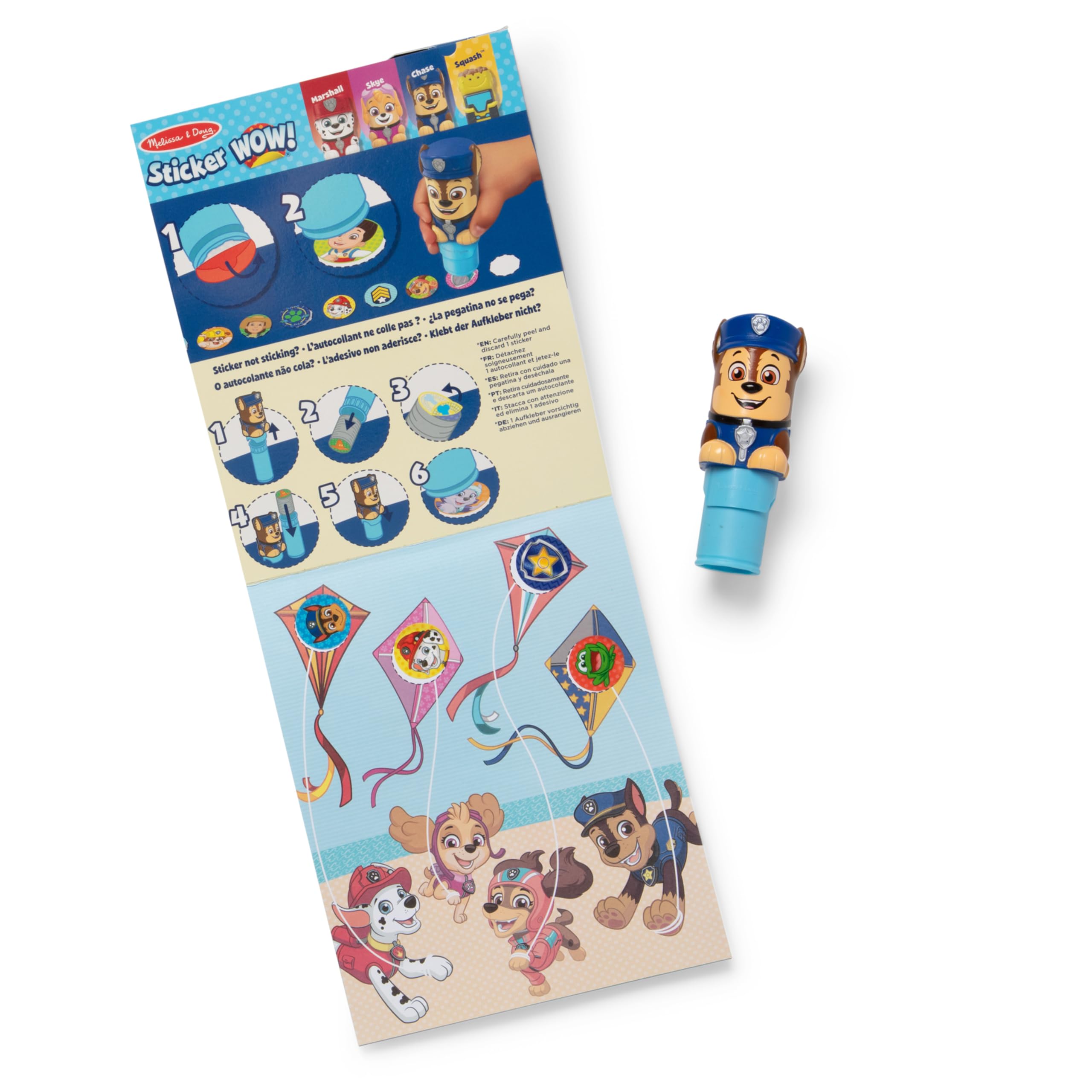 Melissa & Doug Activity Pad & Sticker Stamp Set - Chase | Ages 3-98 3