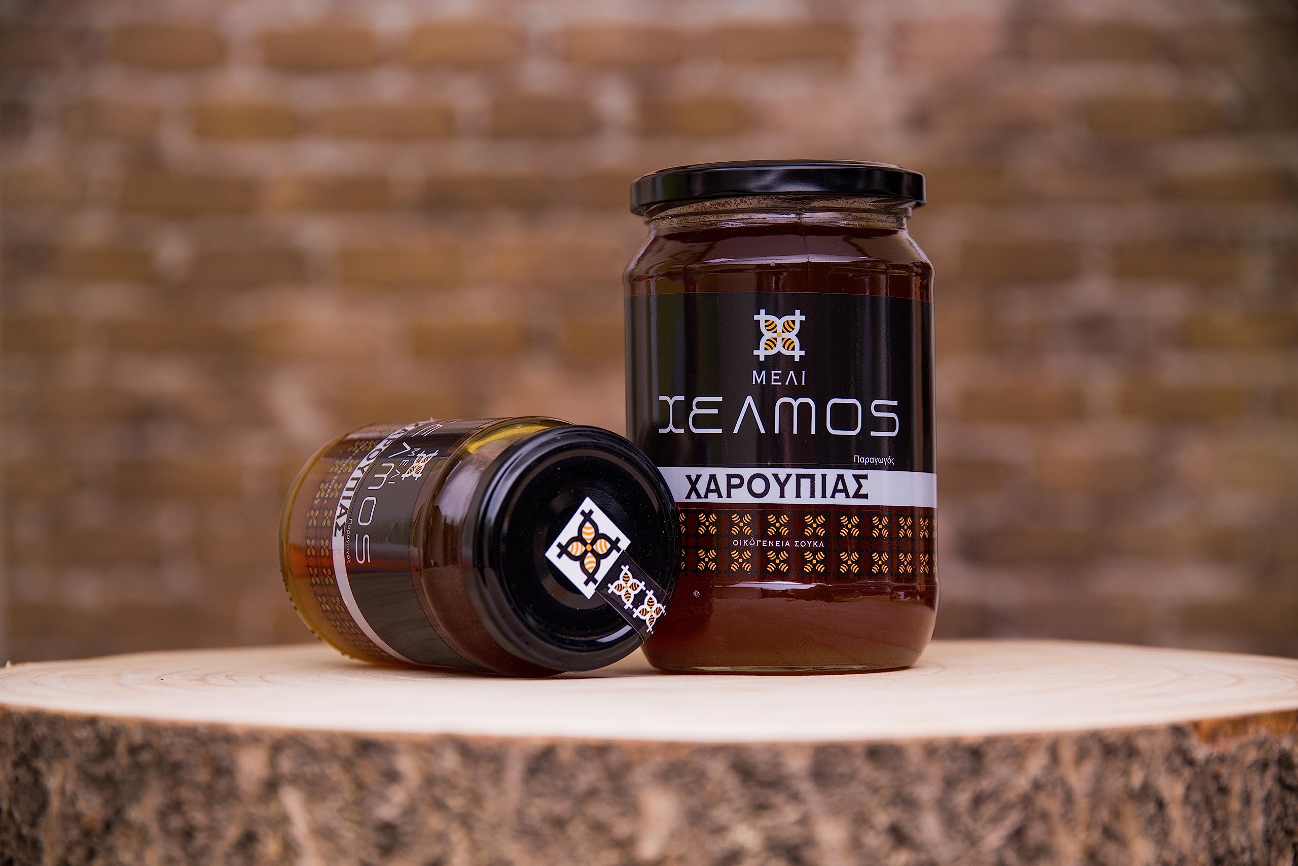 Helmos Greek Carob Honey - 950g | Raw & Unpasteurized | Intense Taste & Aroma