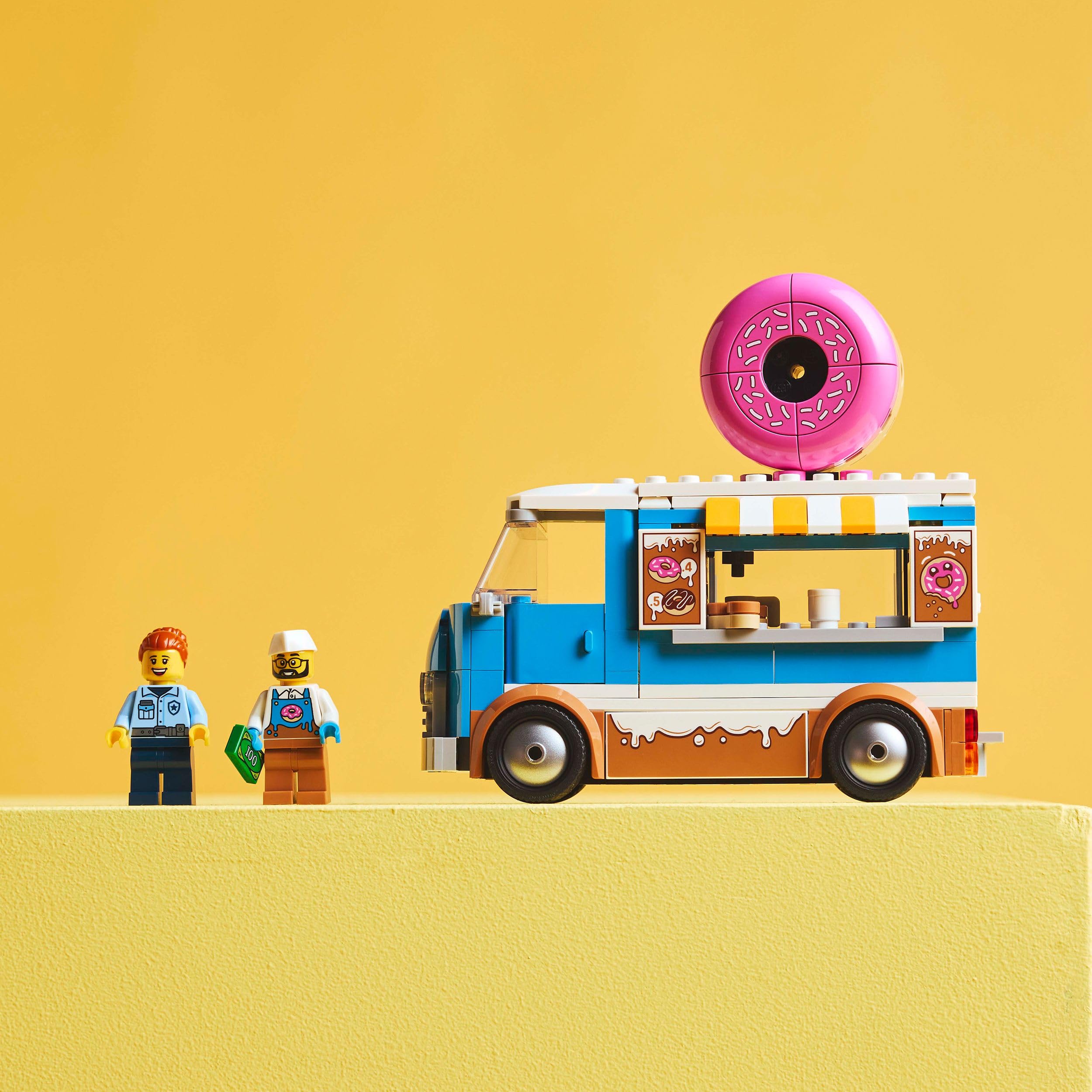 LEGO City Donut Truck Toy with 2 Minifigures - Building Set for 5+ Year Olds 7