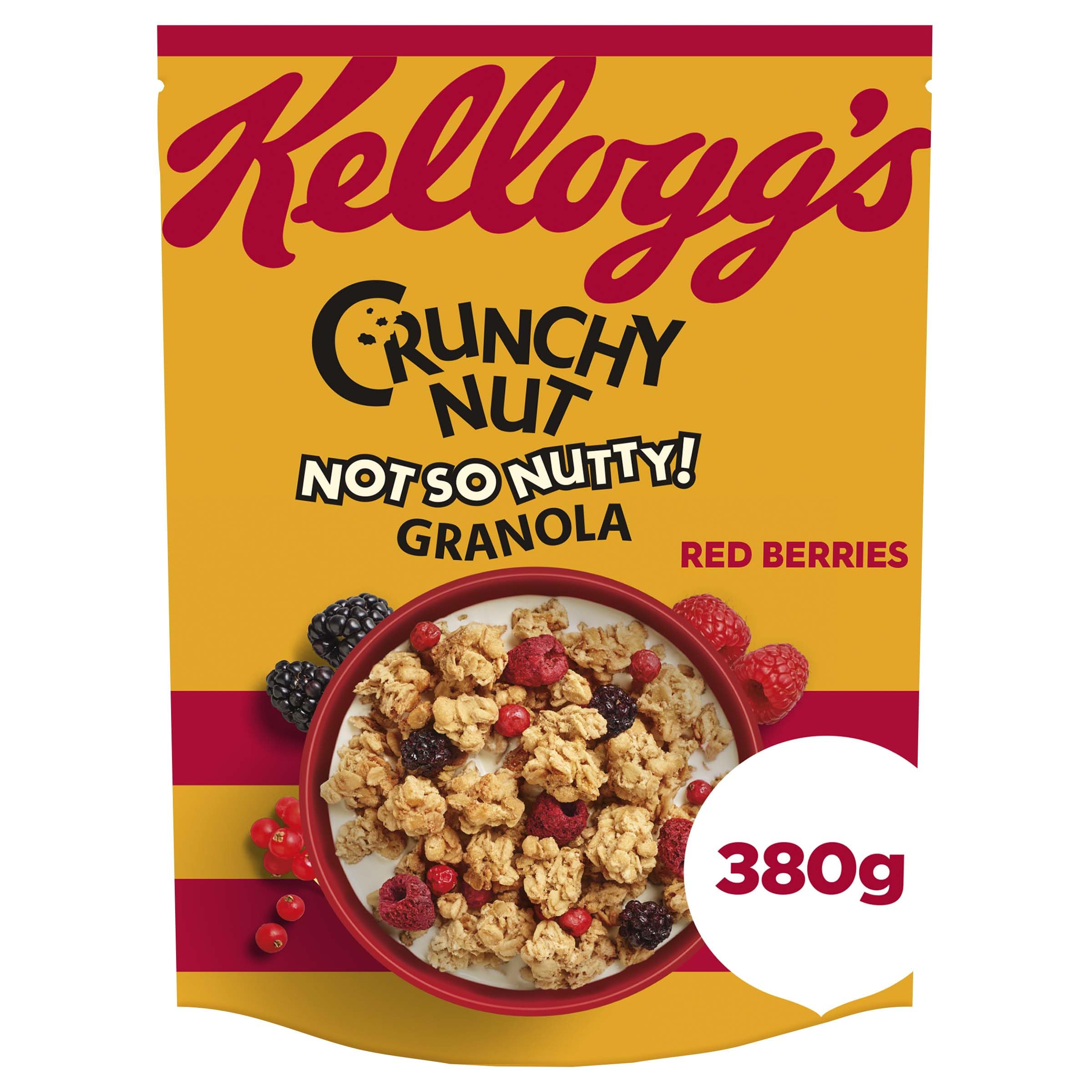 Kellogg's Crunchy Nut Red Berries Breakfast Granola - Wholegrain Oat Clusters | 380g