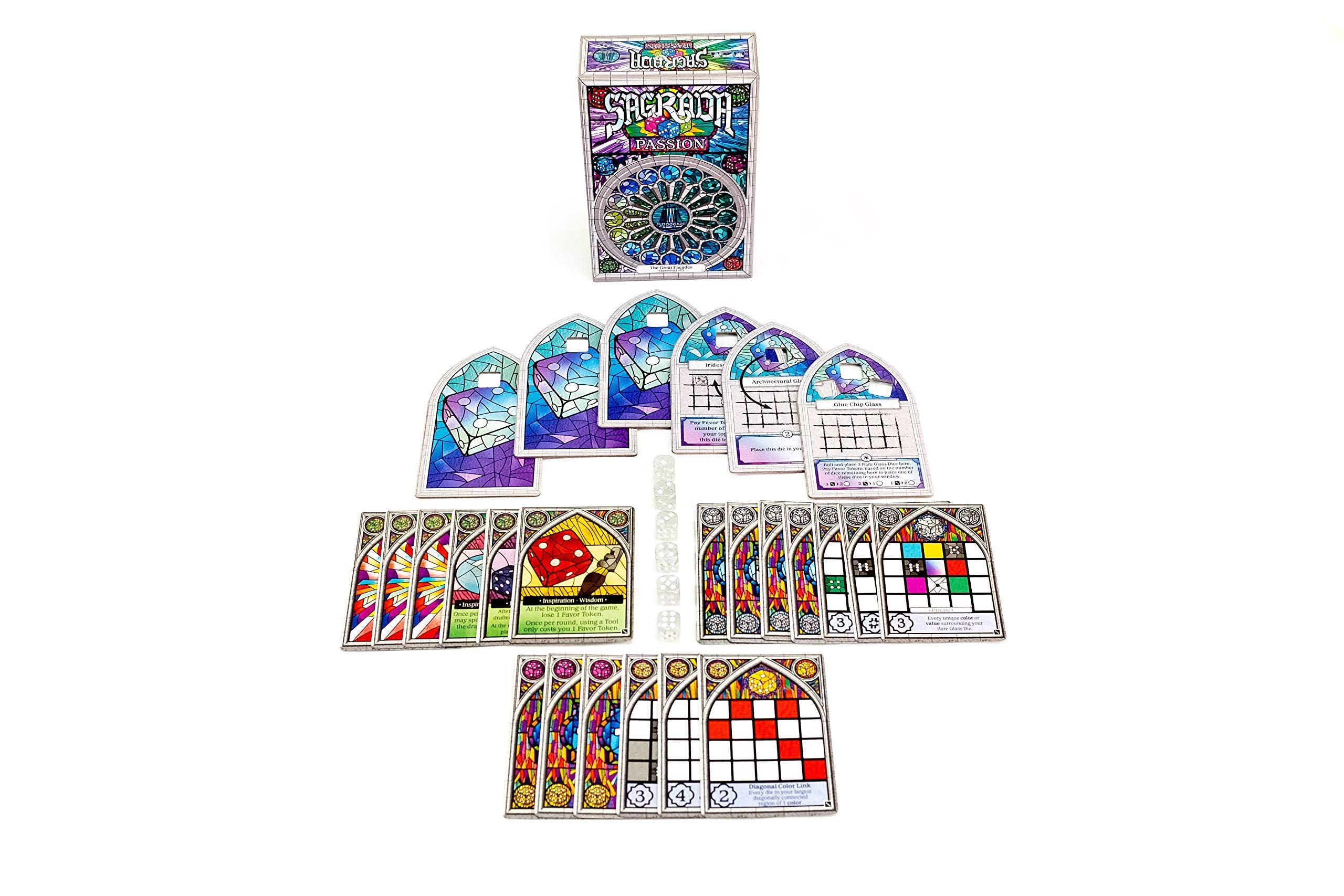 Floodgate Games Sagrada: The Facades - Passion Expansion for Sagrada 4