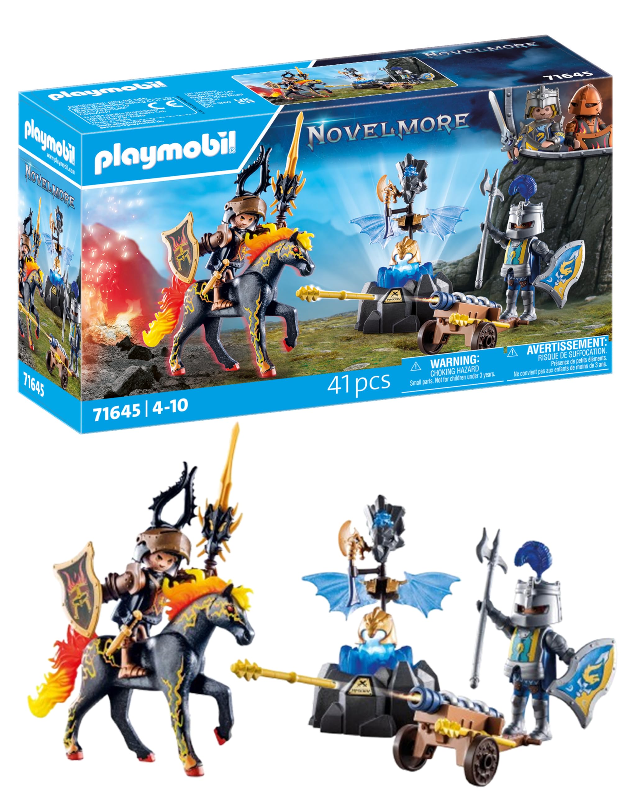 Playmobil 71645 Novelmore: Armoured Guard Playset with Knights, Horse, and Dragon Armour - Action-Packed Adventure for Kids 4+ 7