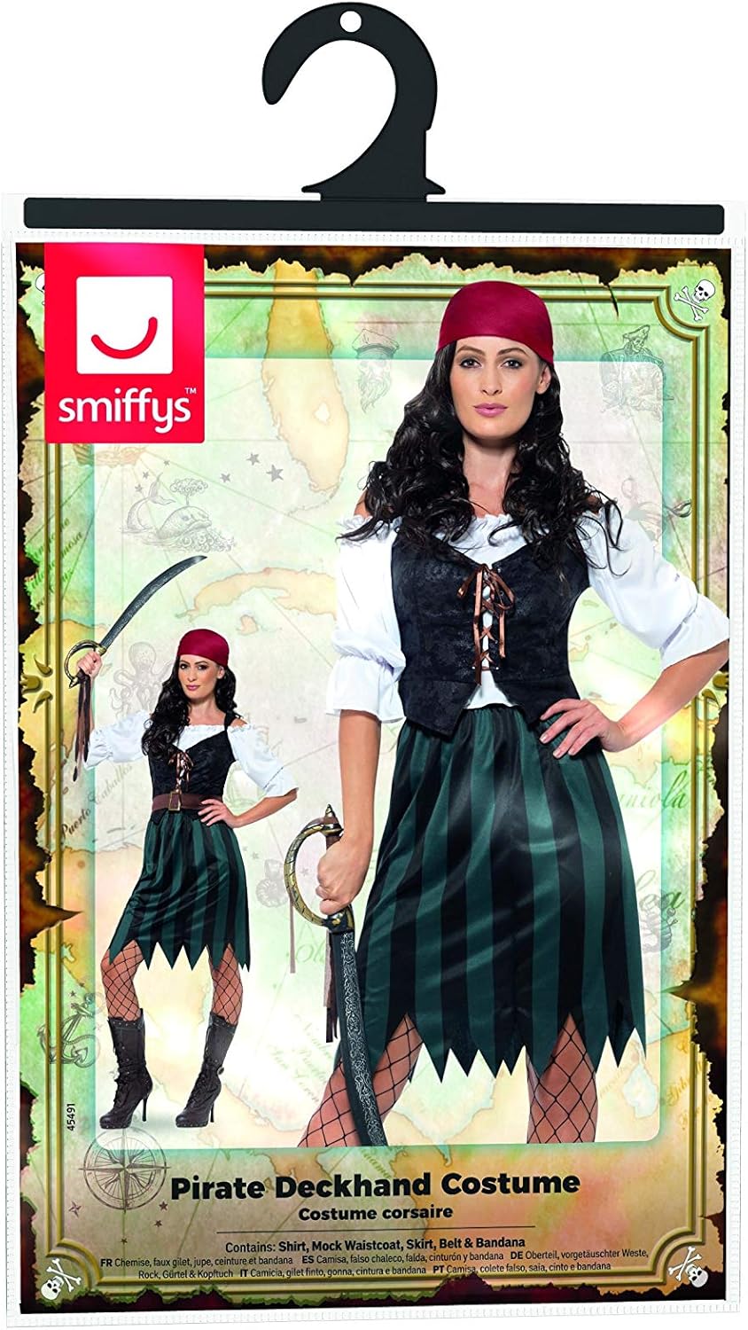 Smiffys Pirate Deckhand Costume - XS (UK Size 04-06) (45491XS)