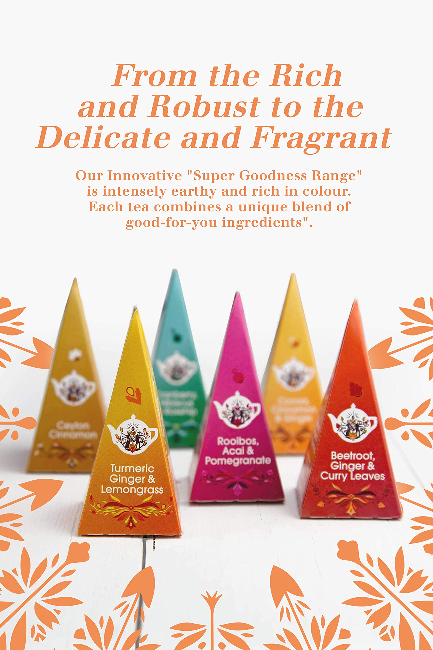 English Tea Shop Super Tea Prism Collection - 12 Fairtrade Organic Pyramid Tea Bags in 6 Flavours 8