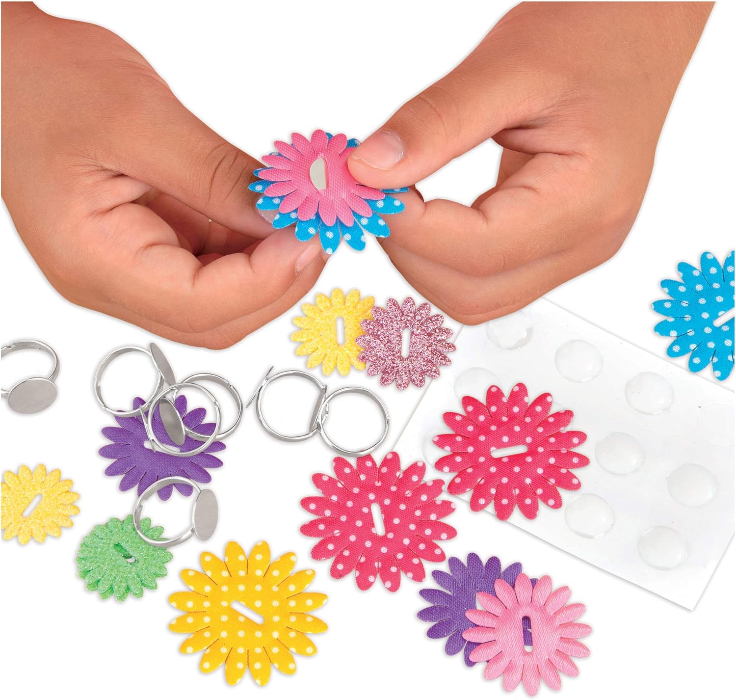 Galt Flower Rings Craft Kit - 12 Fab Flower Rings for Kids Ages 6+ 10