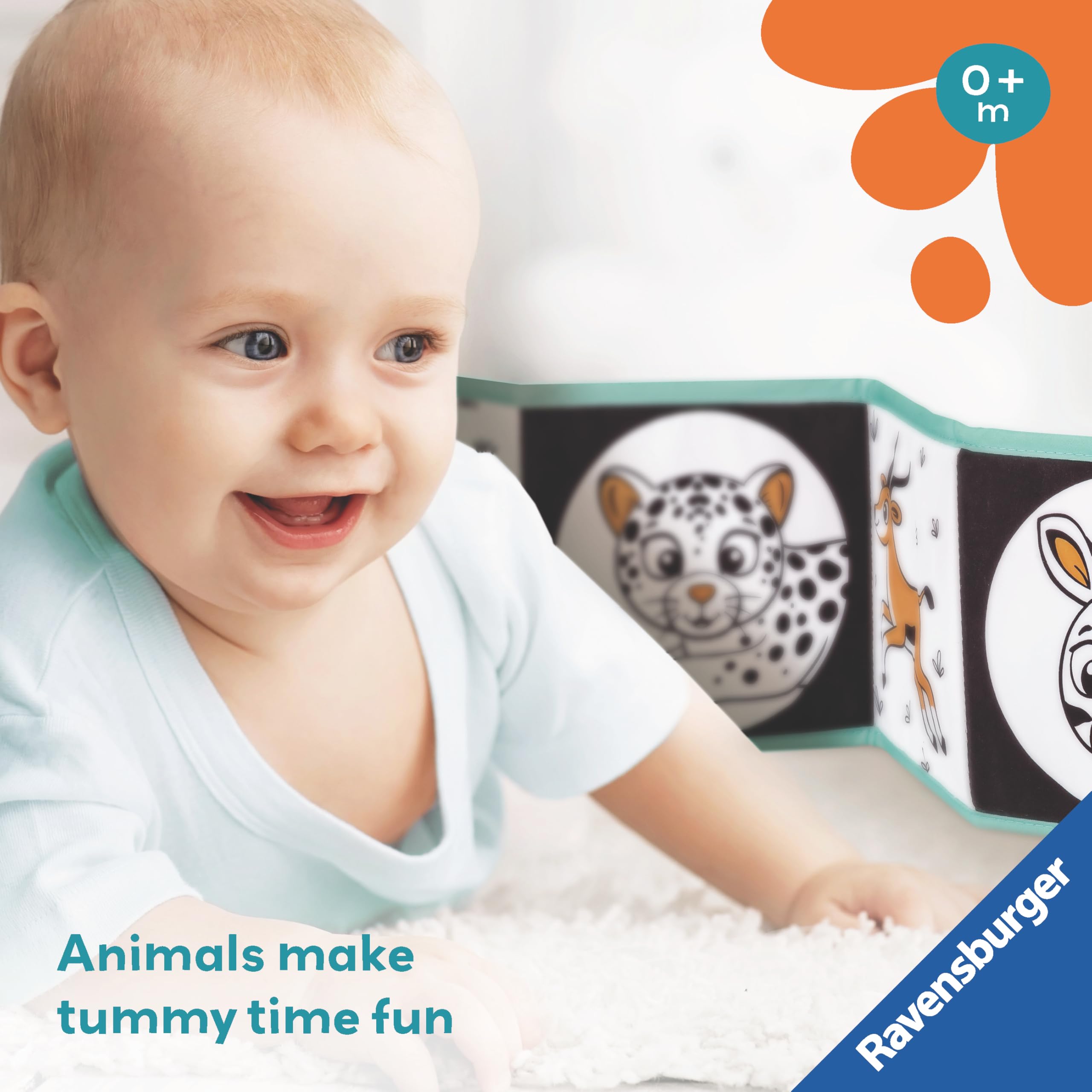 Ravensburger Play+ Tummy Time Wild Animals Baby Sensory Development Toy 3