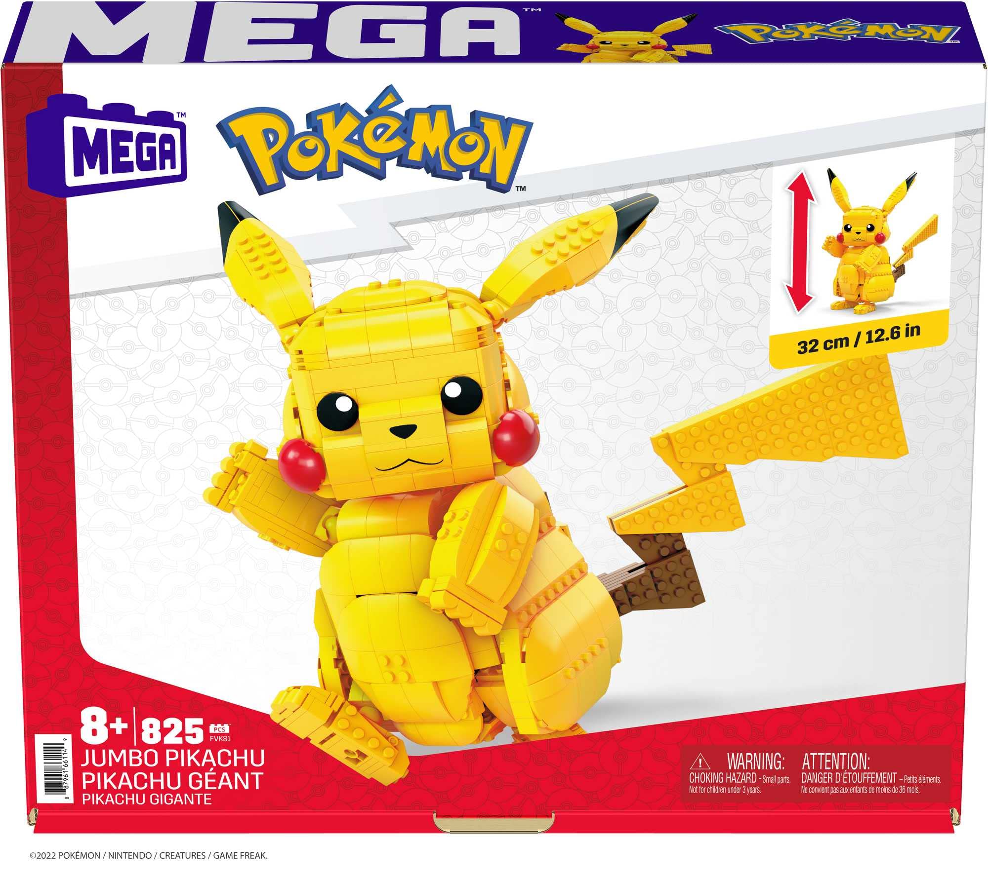 MEGA Pokémon Building Set - Jumbo Pikachu Action Figure, 825-Piece Collectible Model for Kids & Adults 7