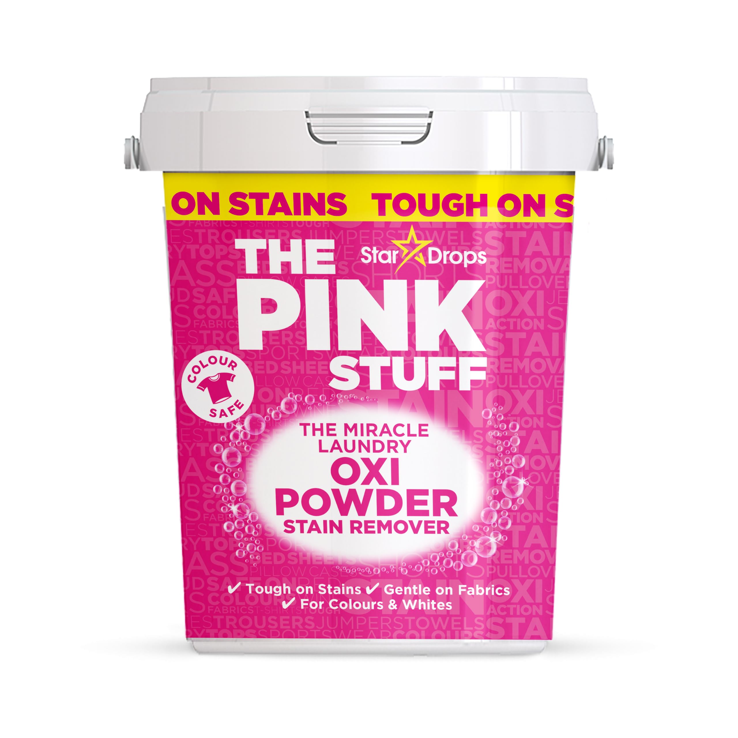 Stardrops The Pink Stuff Laundry Oxi Powder Stain Remover for Colours - 1kg | Stain Removal | Color Protection