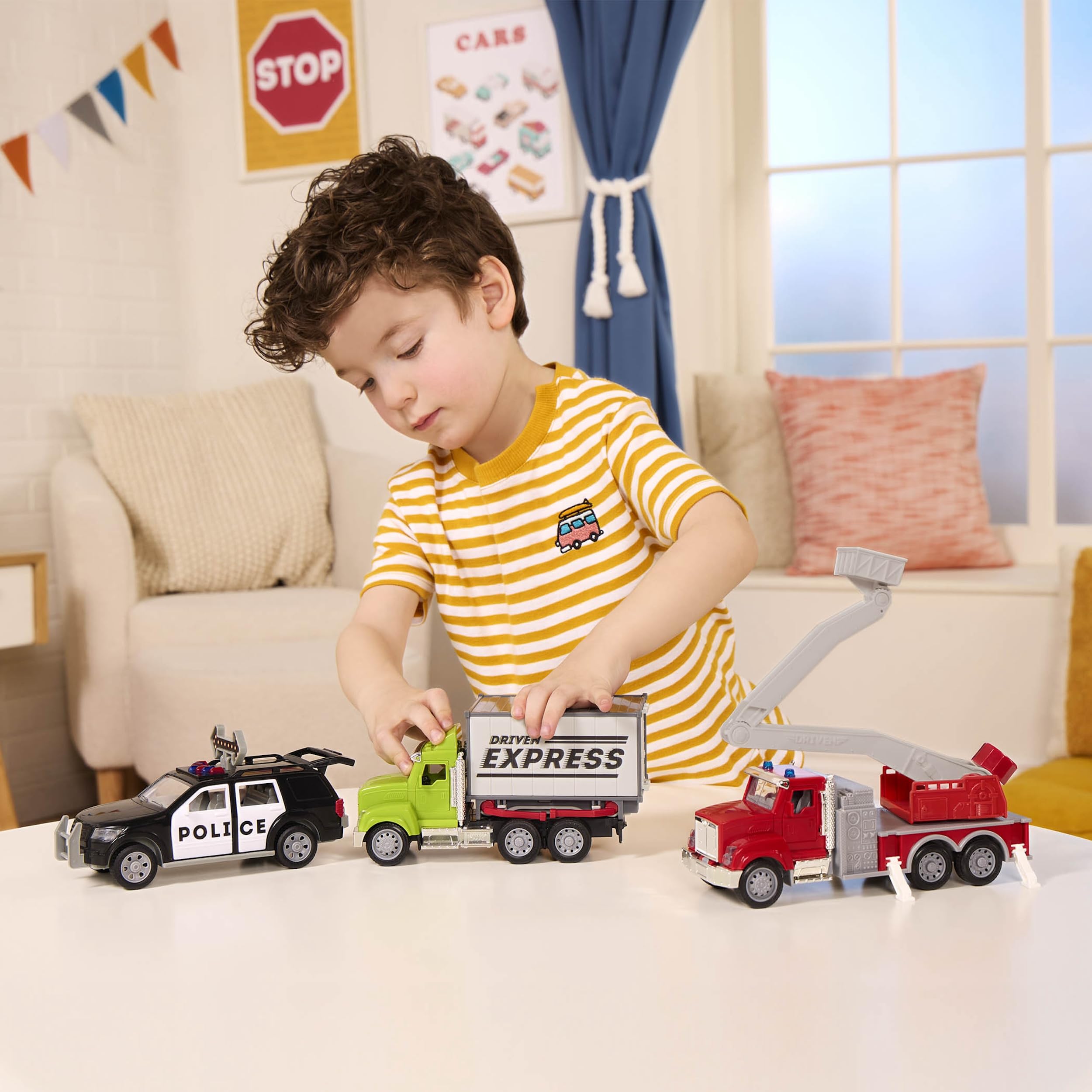 DRIVEN by Battat Micro Police SUV - Toy Car with Lights, Sound & Moving Parts 8