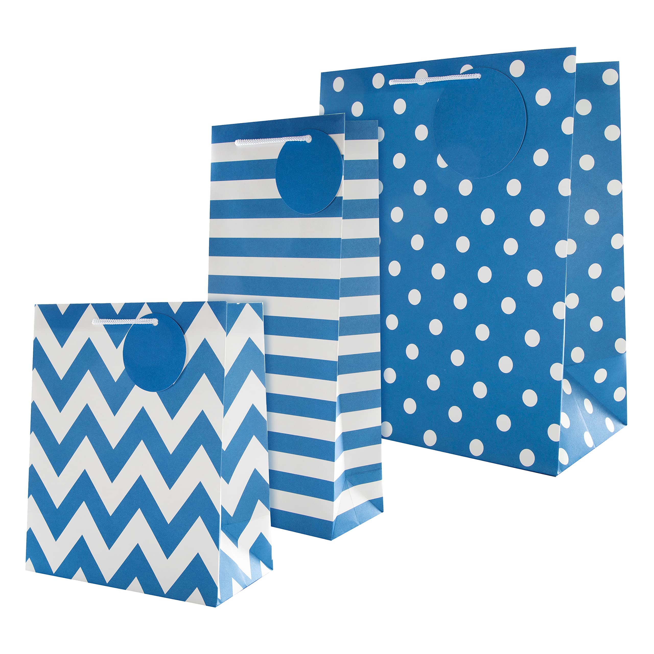 Hallmark Multi-Occasion Gift Bag Bundle - Pack of 3 Assorted Sizes with Tags 1