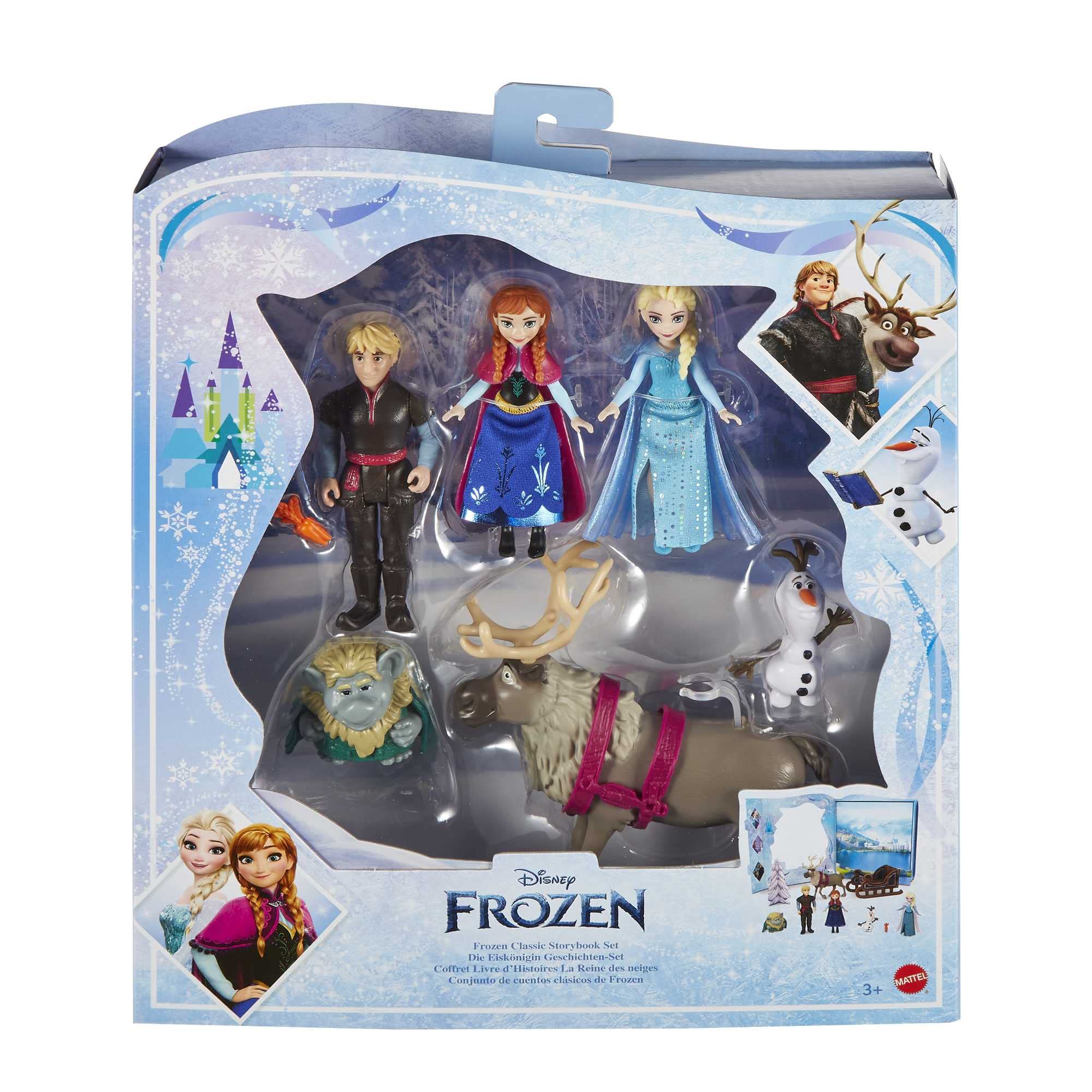 Disney Frozen Story Pack with 6 Characters - Small Dolls & Playset for Kids 8
