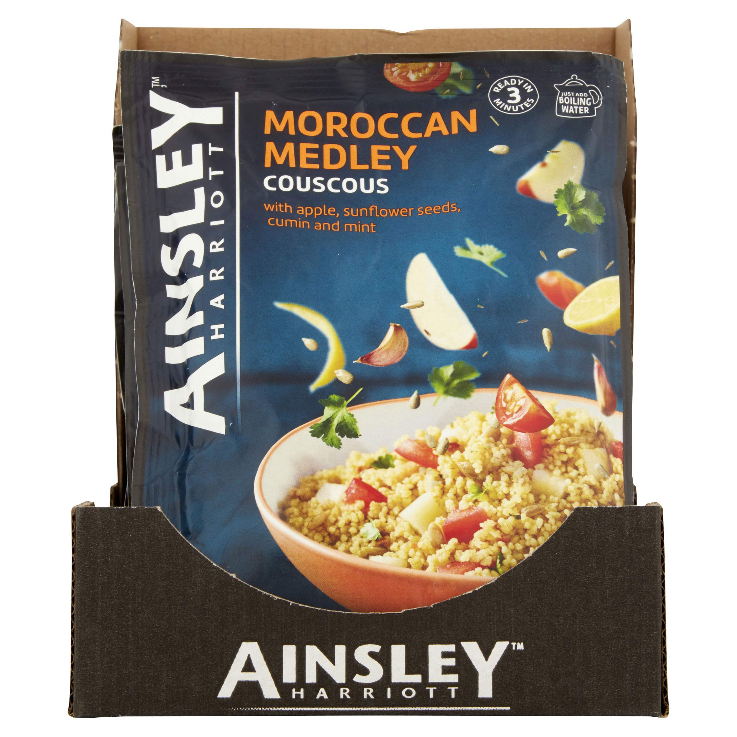Ainsley Harriott Moroccan Medley Couscous - Savoury Flavoured Instant Couscous, 100g, Pack of 12 3