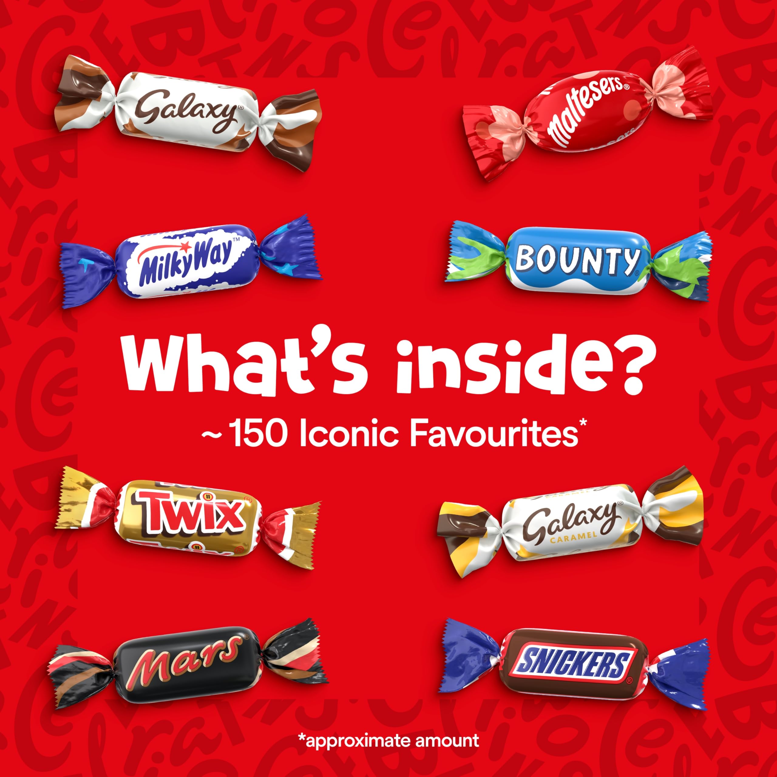 Celebrations Milchschokolade-Geschenkbox mit Mini-Schokoladen und Keksriegeln in einer Tube 8