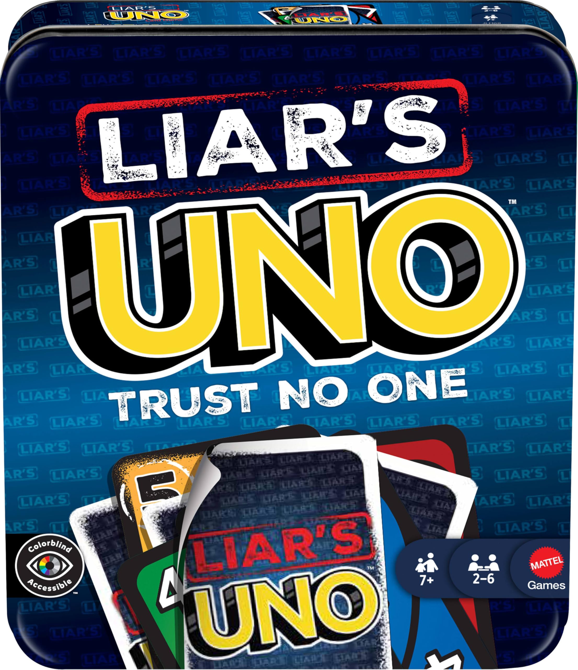Mattel Games Liar's UNO Card Game in Travel Tin