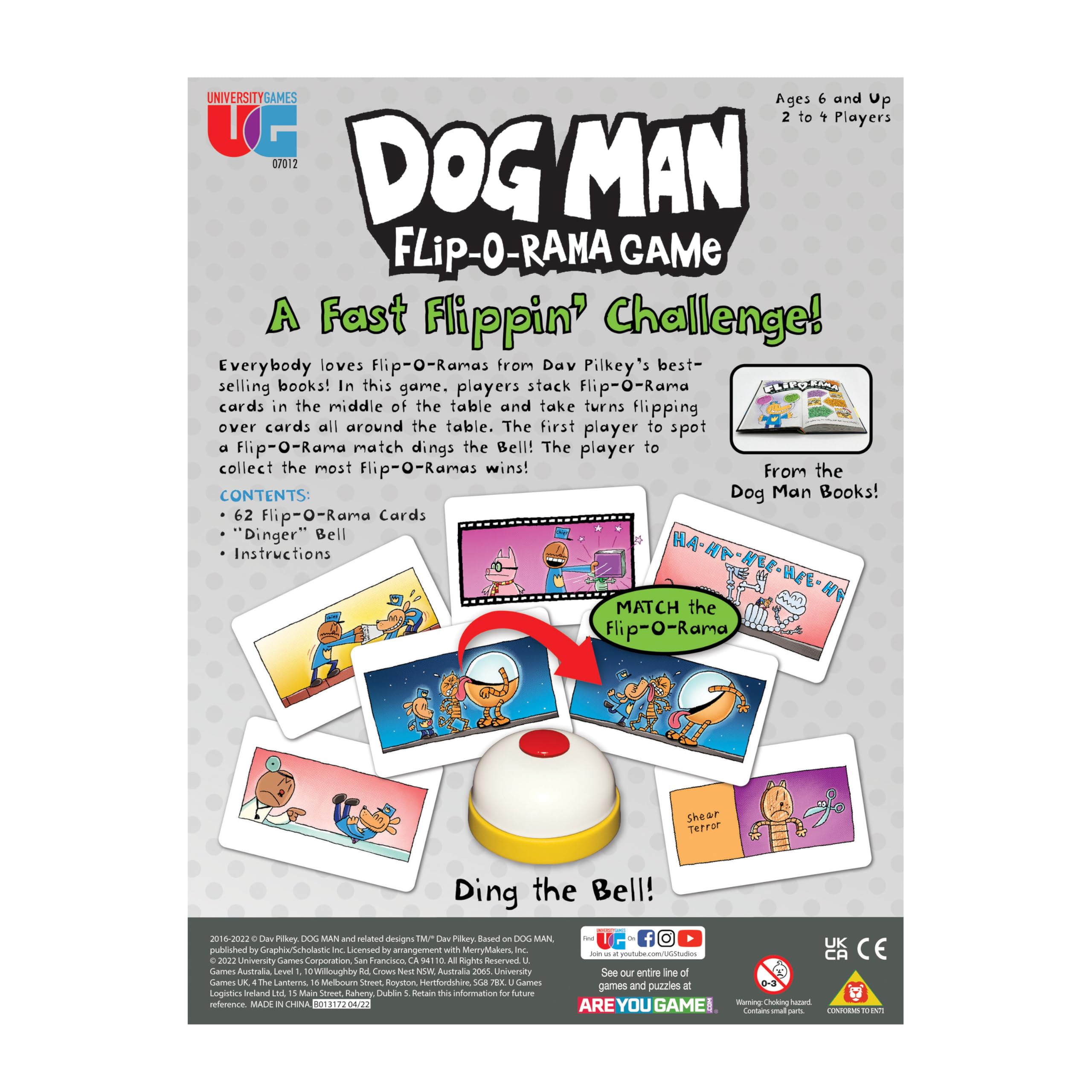 University Games Dog Man The Flip-O-Rama Game | Ages 6+ | 2-4 Players | Cardboard 7
