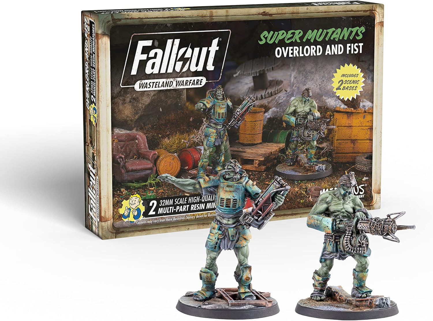 Modiphius Entertainment Fallout Wasteland Warfare Super Mutant Overlord Miniatures Set