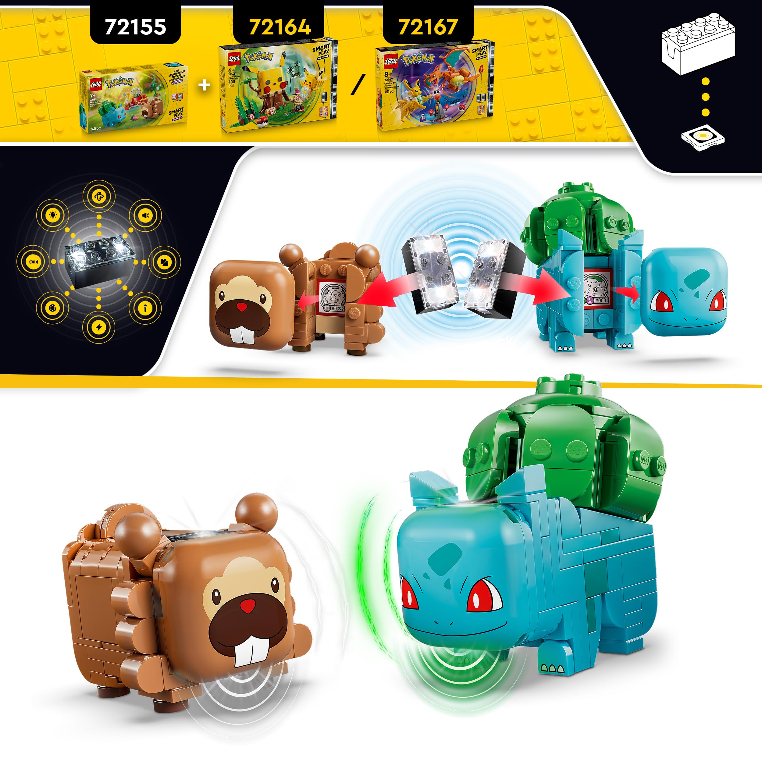 LEGO Pokémon SMART Play: Berry Bash with Bulbasaur and Bidoof Building Set | Ages 7+ 4