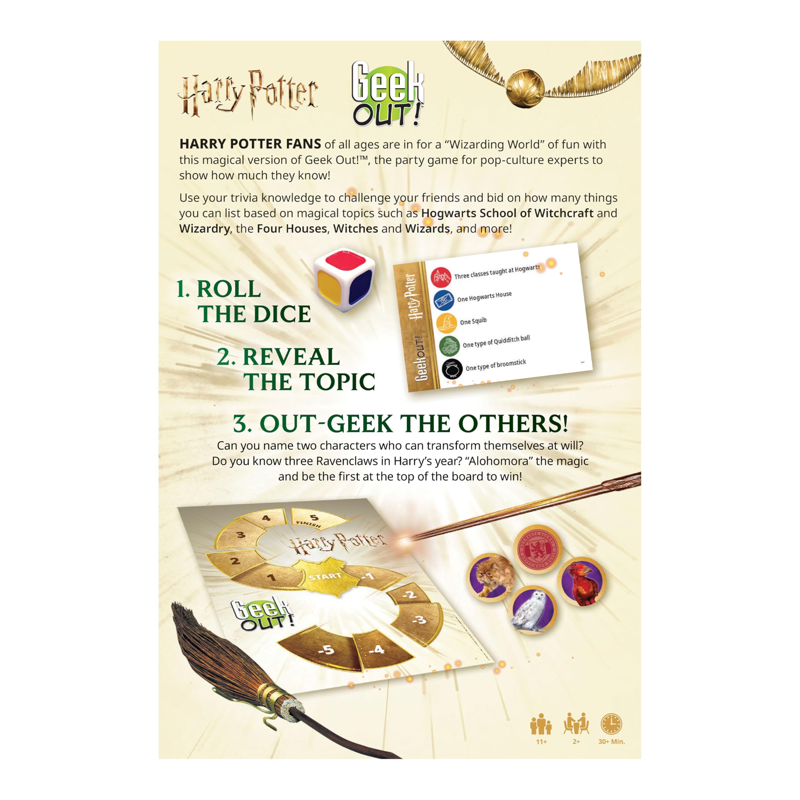 USAopoly Geek Out: Harry Potter Card Game