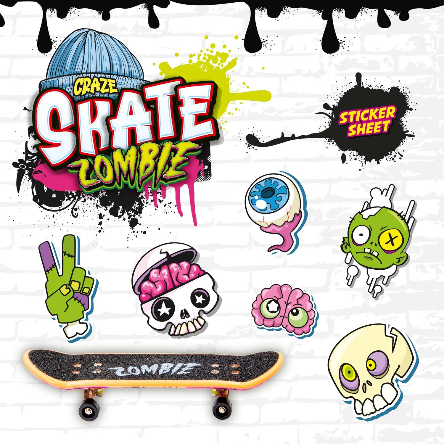 CRAZE SKATE Fingerboard Single Mix - Fully Assembled, Customisable, Die-Cast Axles | Model 54727 3