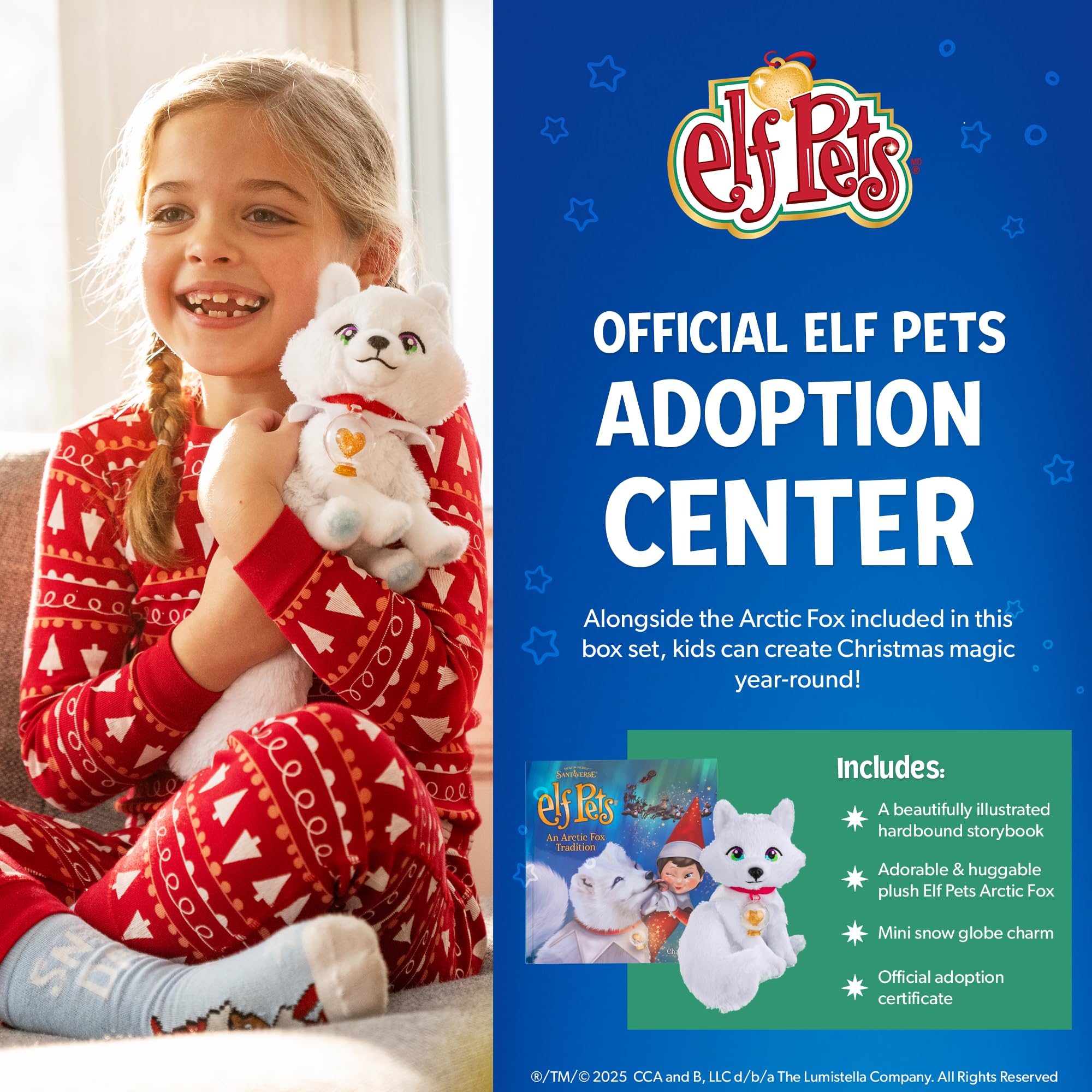 EPFOX Elf Pets Arctic Fox - Plush Stuffed Animal with Storybook & Snow Globe Charm 13