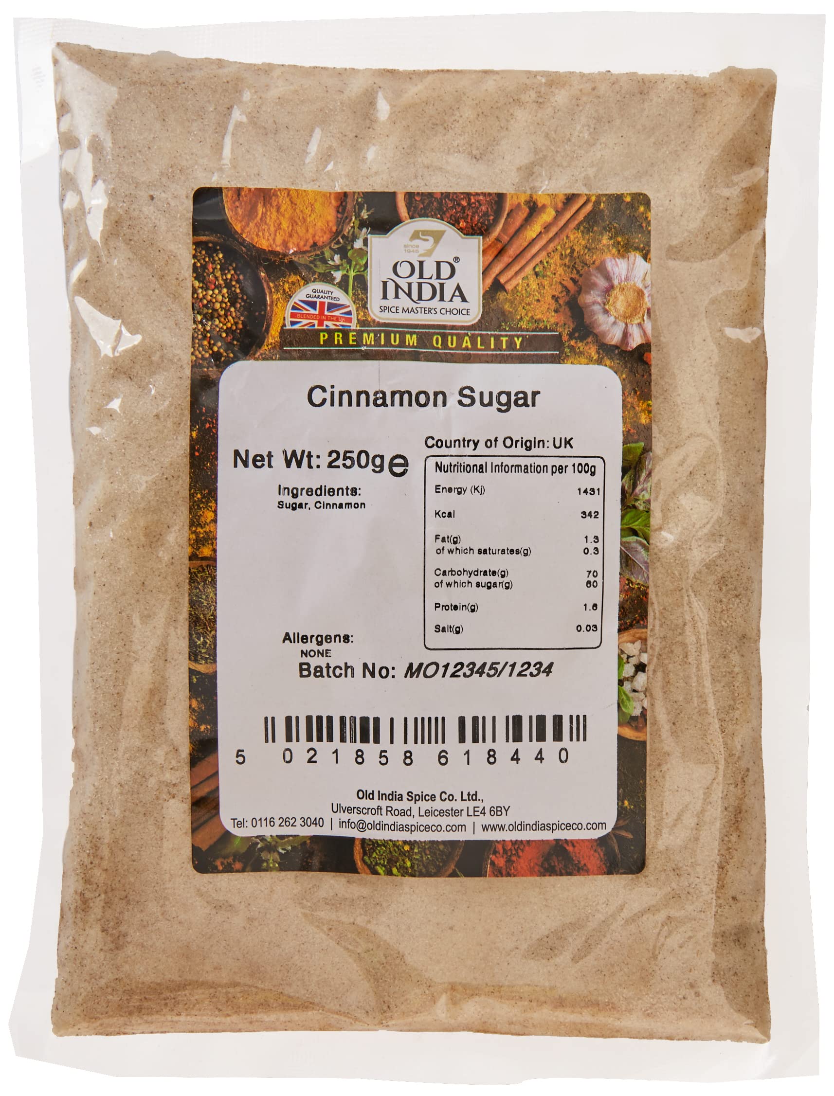 Old India Cinnamon Sugar Powder - 250g | Natural & Additive Free