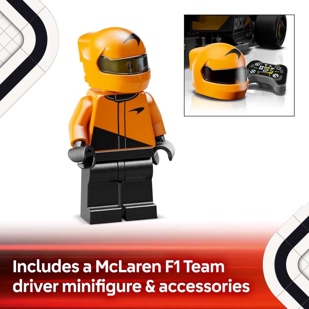 LEGO Speed Champions McLaren F1 Team MCL38 Race Car Toy with Collectible Driver Minifigure - Building Set for 10+