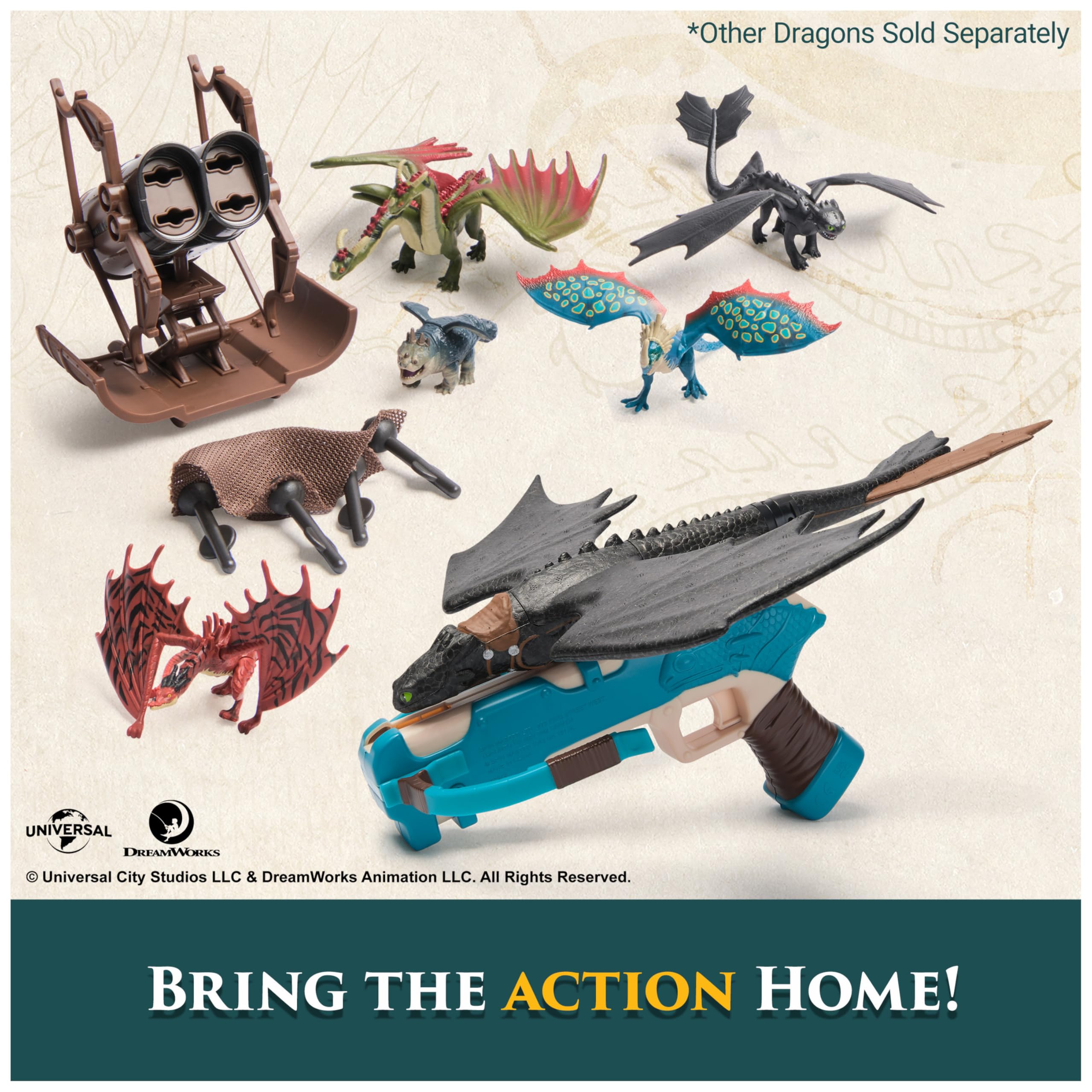 Dreamworks Dragons How to Train Your Dragon 5-Pack Dragon Catcher Set with Mangler - Action Figures for Kids 4+ 7