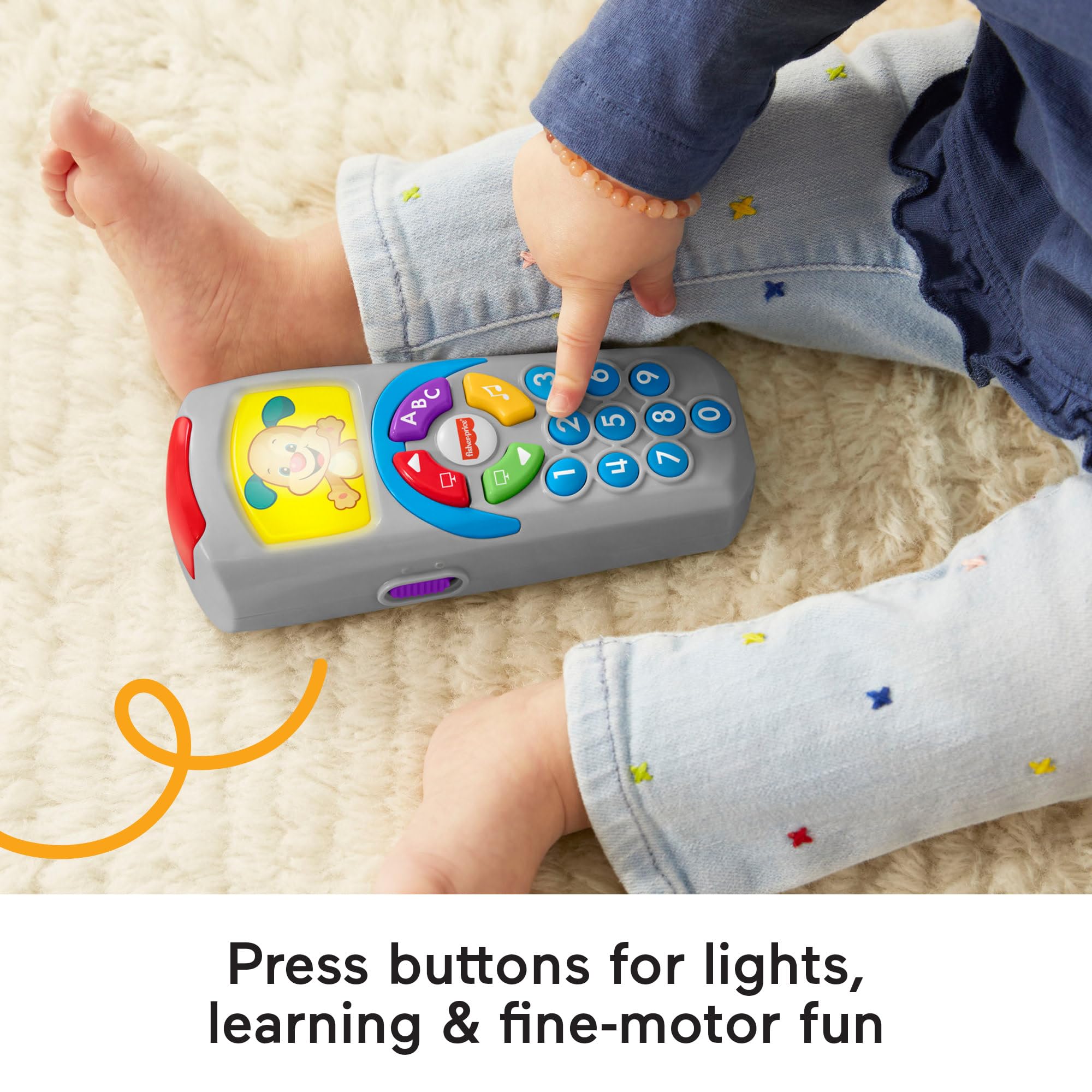 Fisher-Price Laugh & Learn Puppy's Remote - Educational Electronic Toy with Music & Lights, 6m+ 11