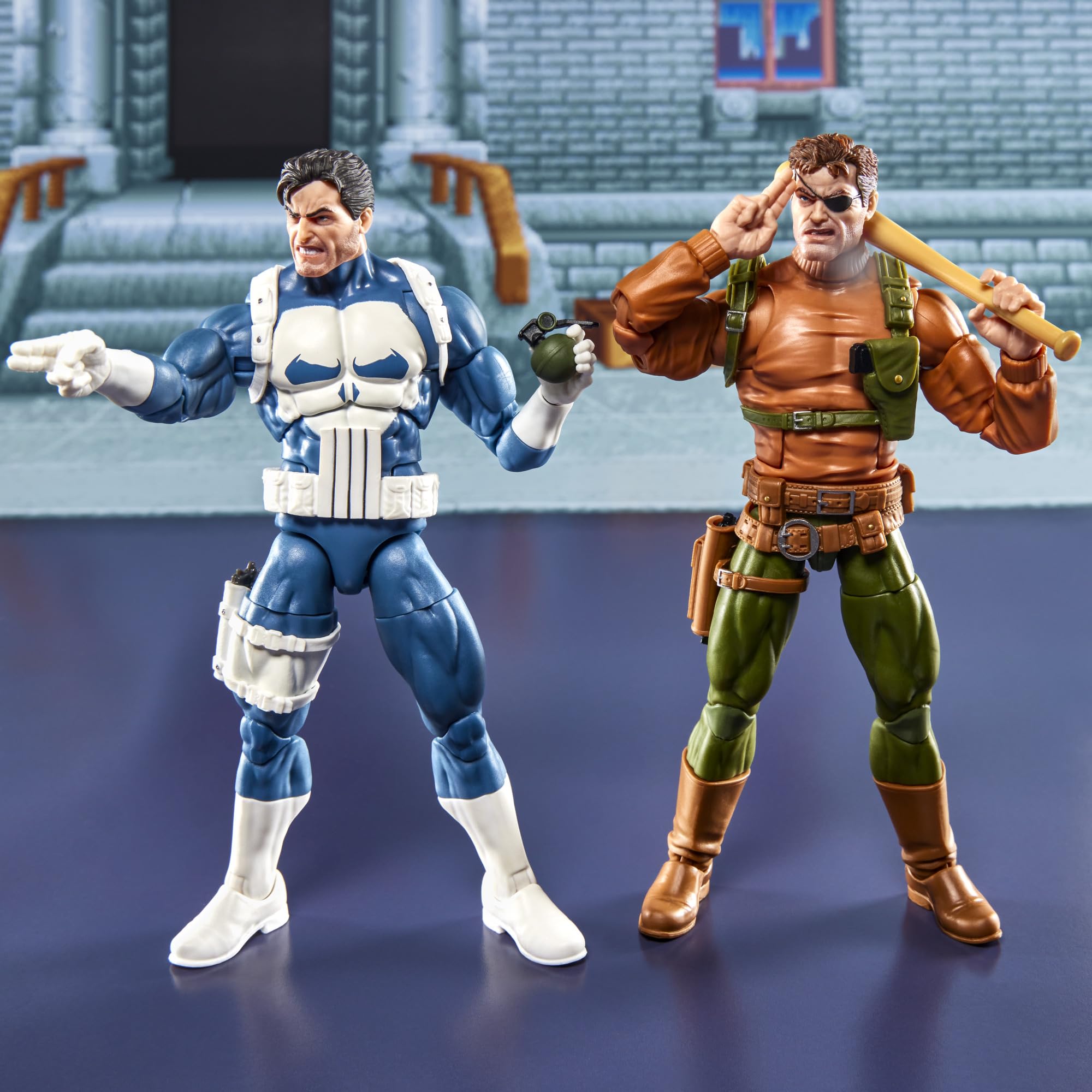 Marvel Press Gamerverse Punisher and Nick Fury Action Figure 2-Pack | 6-inch Scale