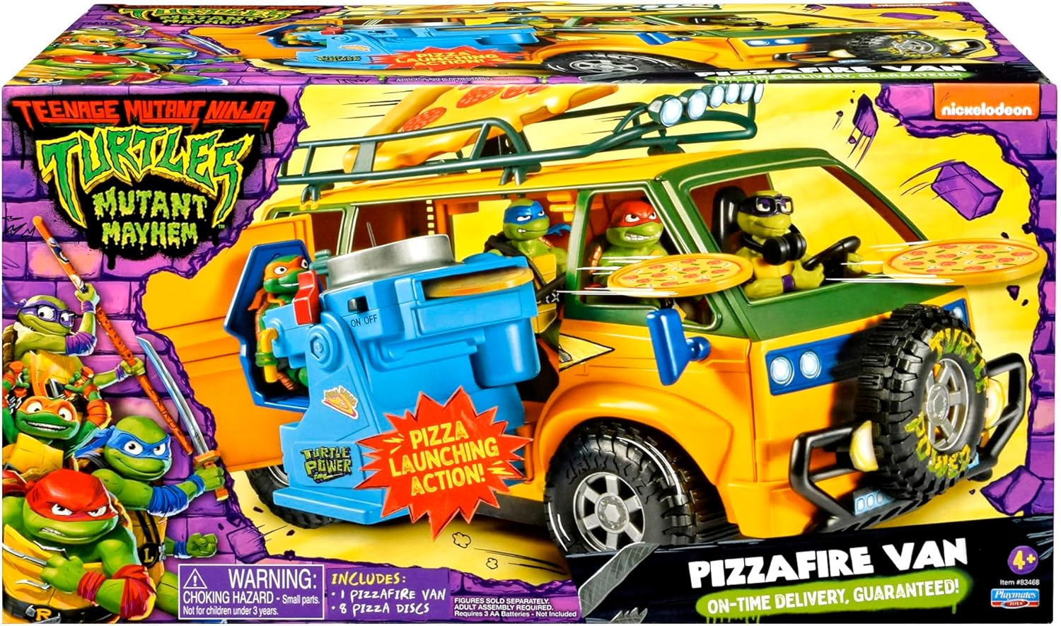 Teenage Mutant Ninja Turtles Pizza Fire Delivery Van - Action Playset for Kids 4+ 7