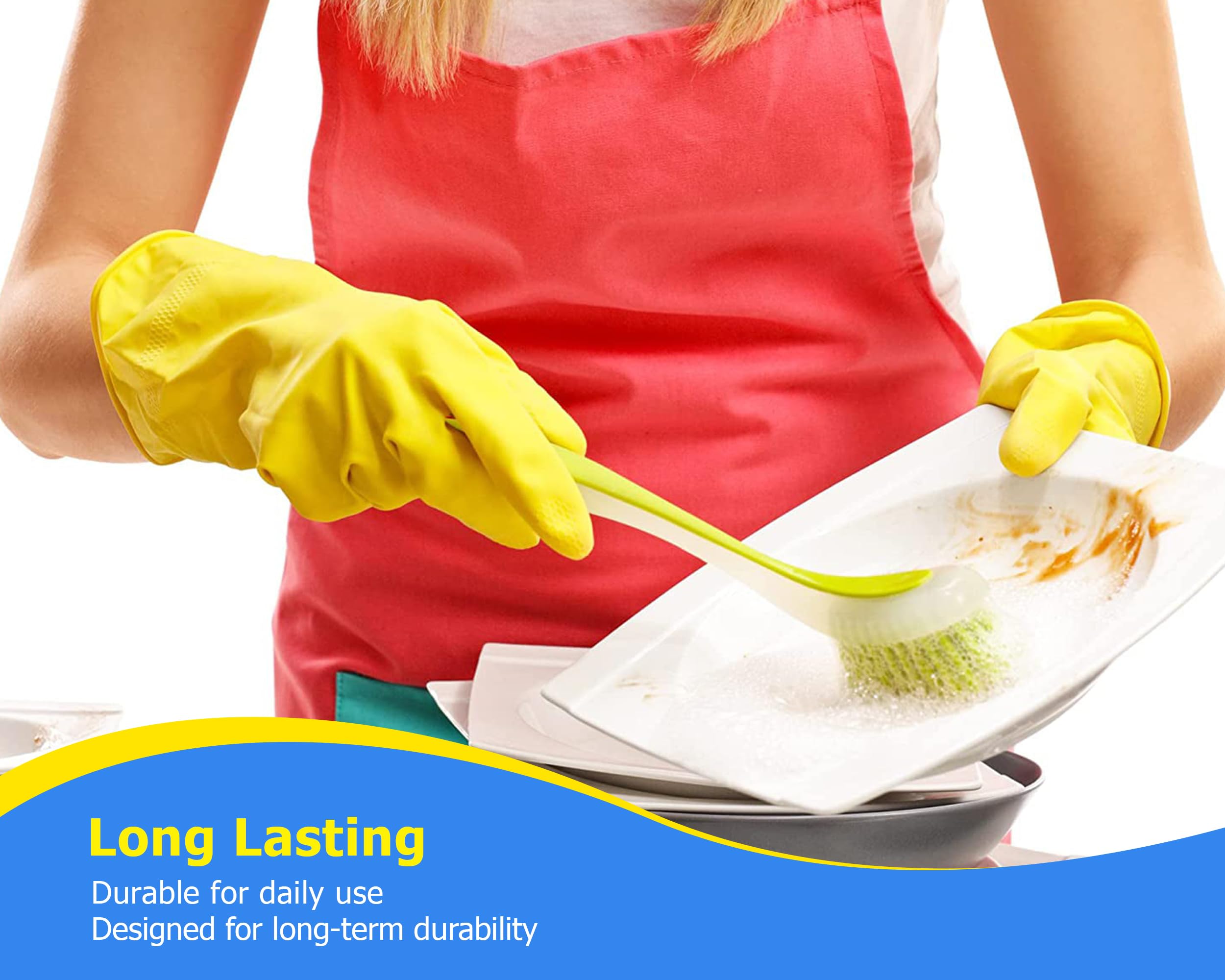 Zuvo – Scheuerbürste mit Saugnapf und langem Griff aus Kunststoff zum Geschirrspülen 5