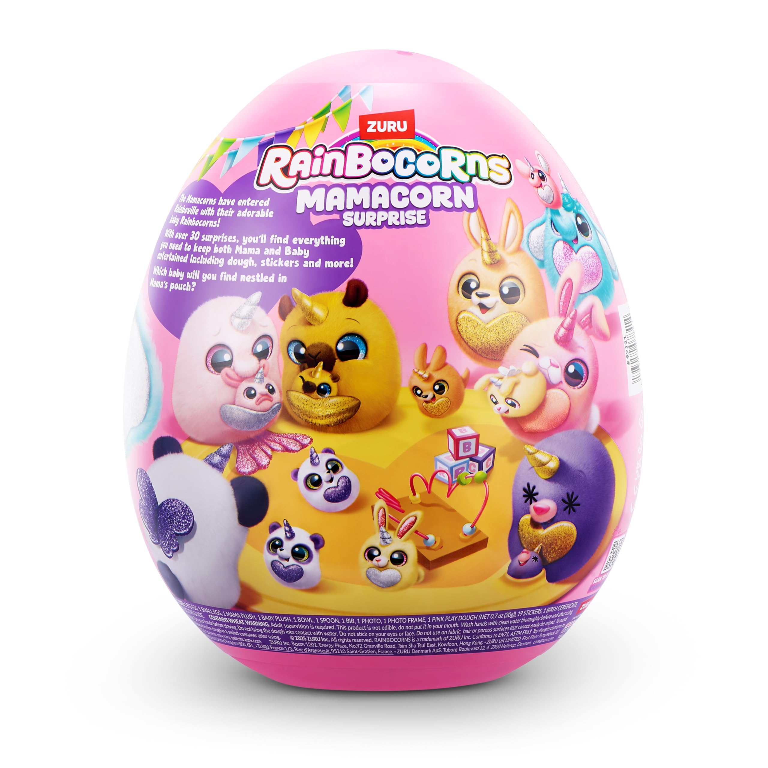 Rainbocorns Mamacorn Surprise by ZURU - Collectible Plush Toy with 30+ Surprises for Girls 3+ 6