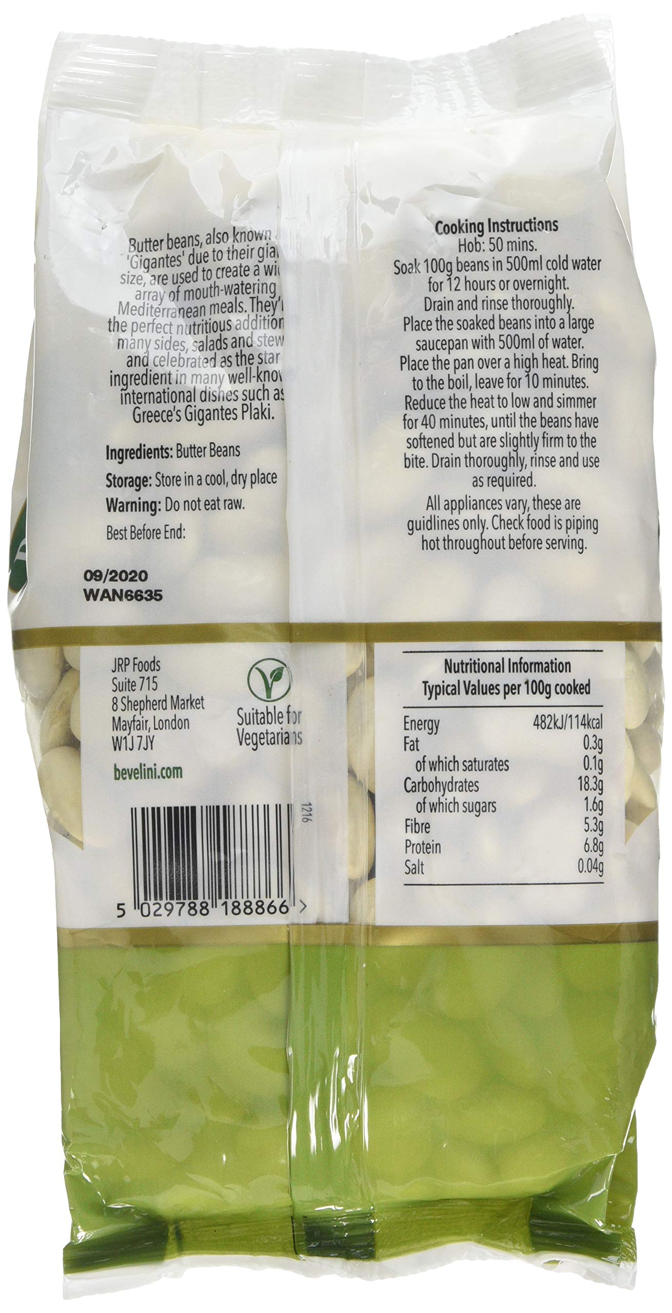 Bevelini Butter Beans (Gigantes), 500 g