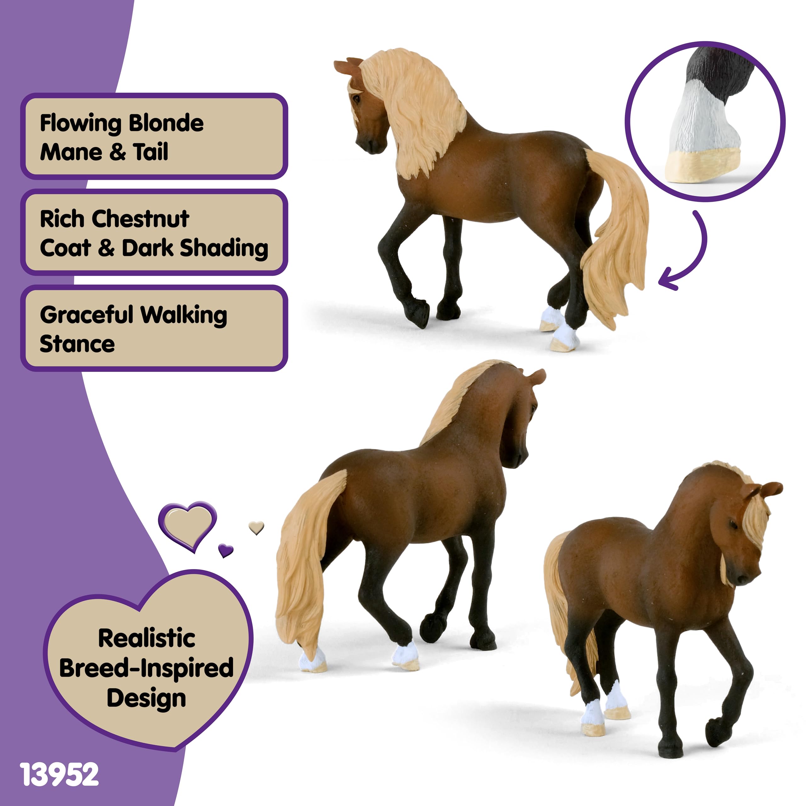 Schleich Peruvian Paso Stallion Figurine - Horse Club Collection | Brown, 4.1 inches 3