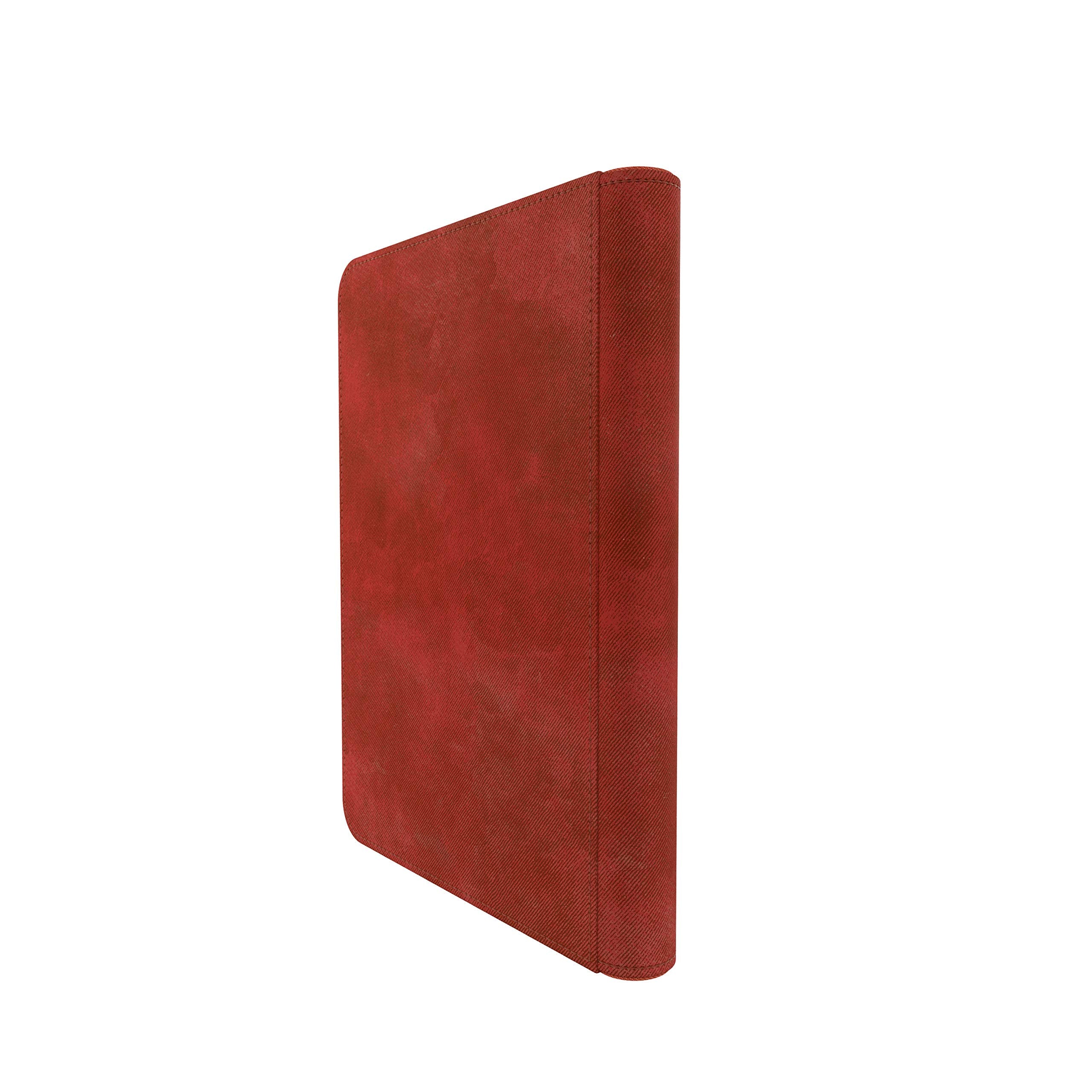Gamegenic Zip-Up Album - 8-Pocket Pages, Red | Holds 160 Sleeved Cards | Rigid Cover