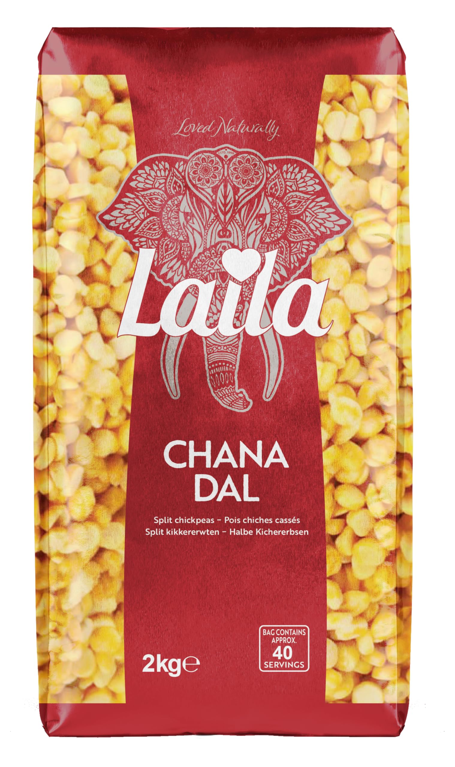 Laila Chana Dal 2kg - Premium Split Chickpeas for Nutritious Indian Cooking