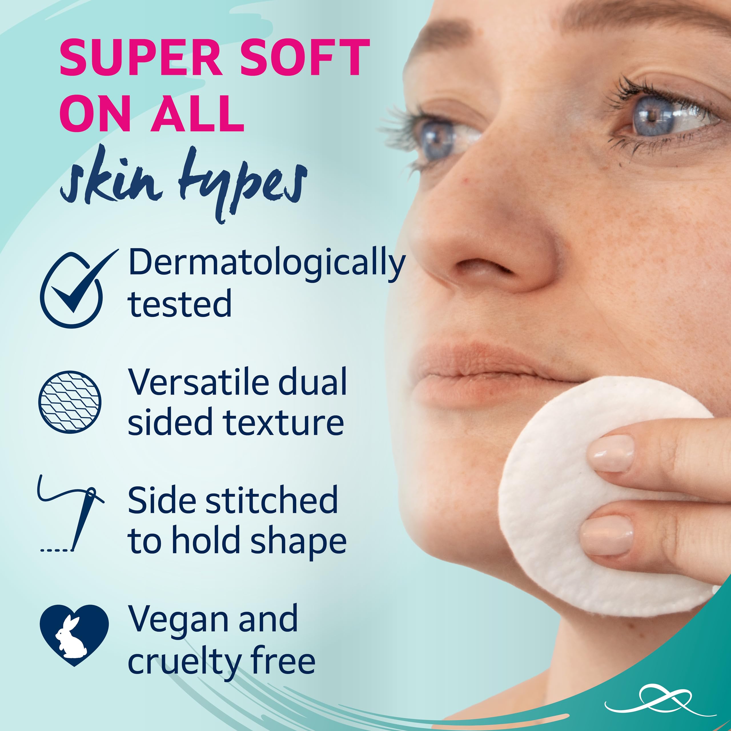 Lil-Lets Organic Cotton Wool Round Pads (6 x 100 Count) - GOTS Certified, Dermatologically Tested 7