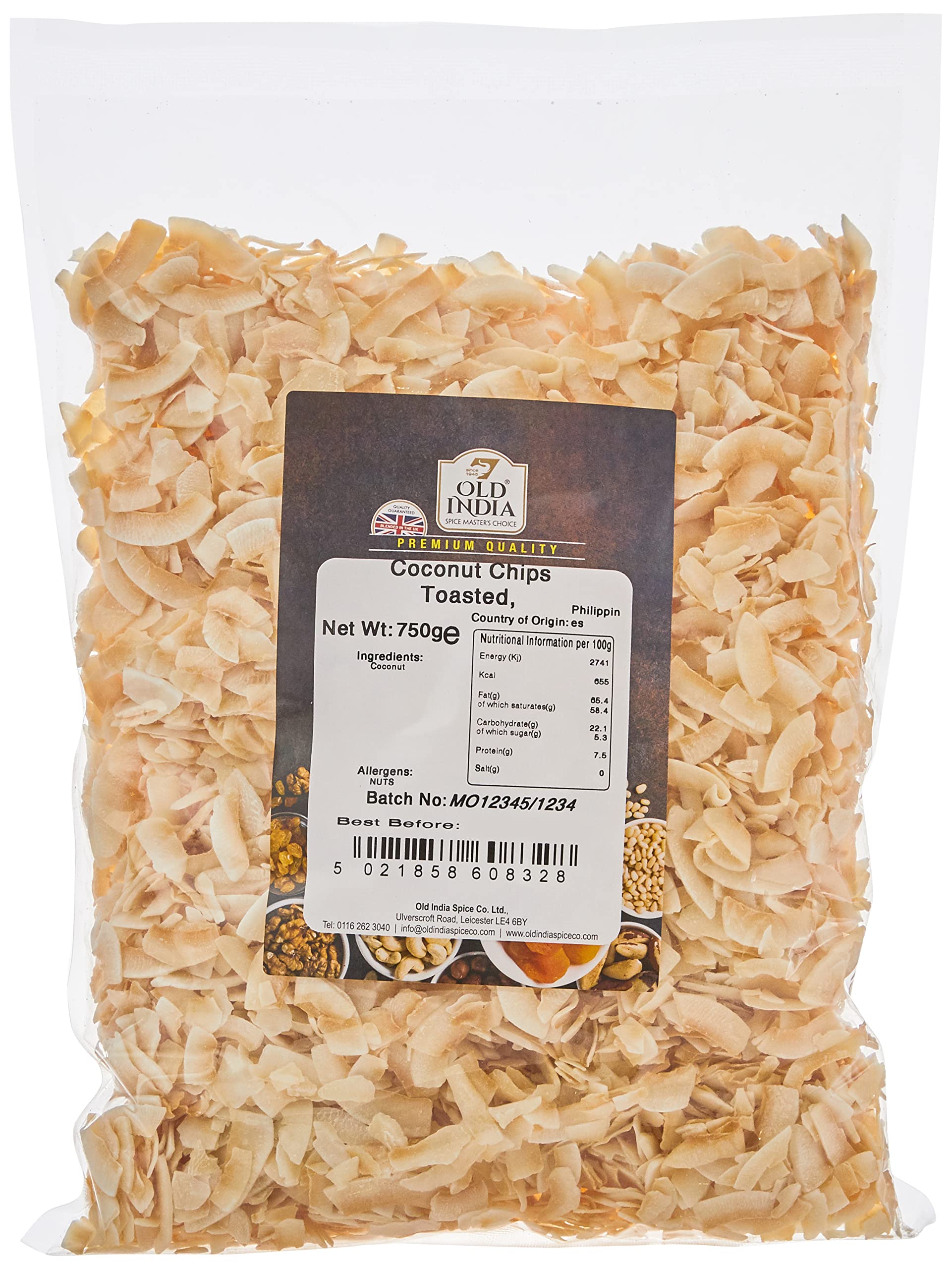 Old India Toasted Coconut Chips - 750g 1